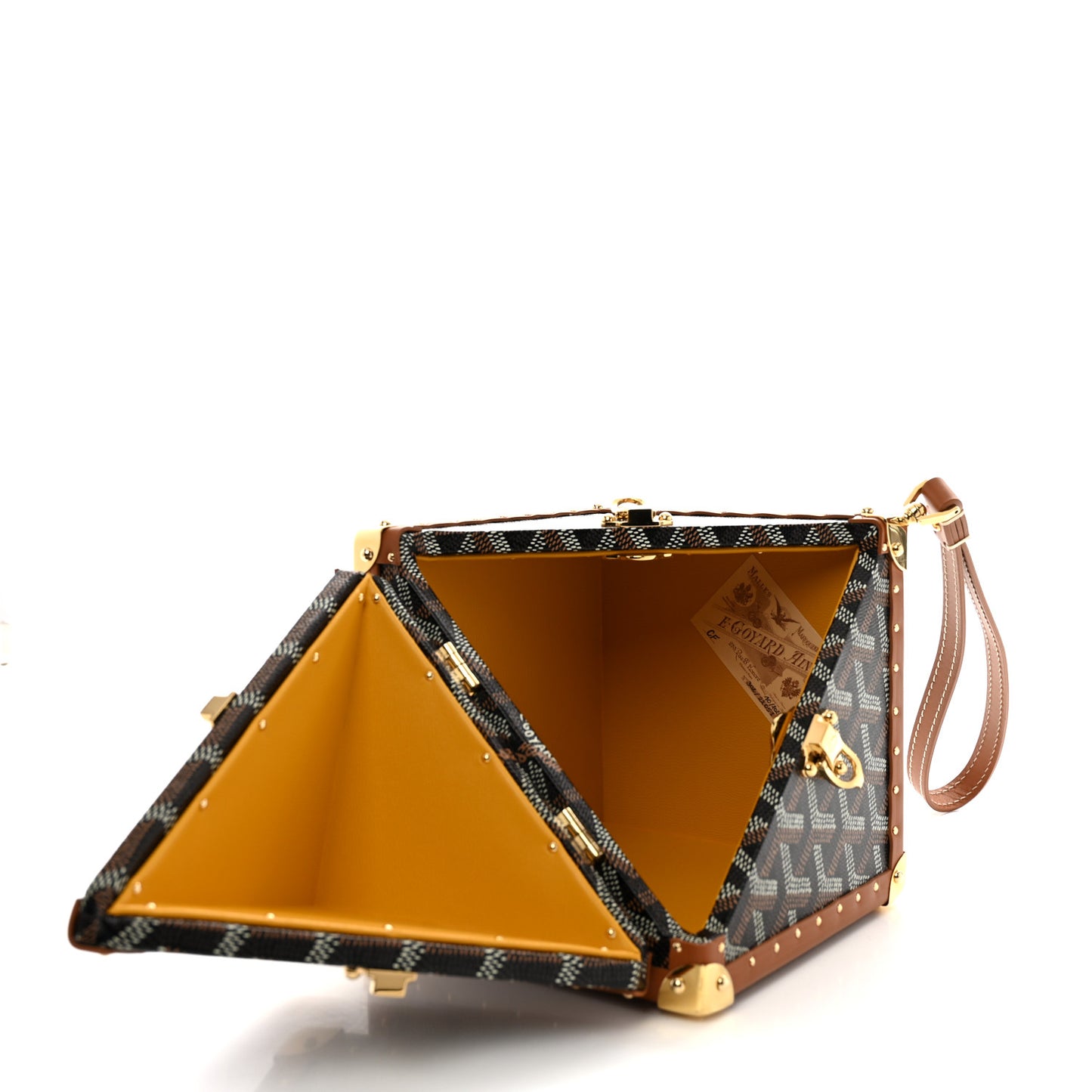 Goyardine De Trunk Bag Black Gold