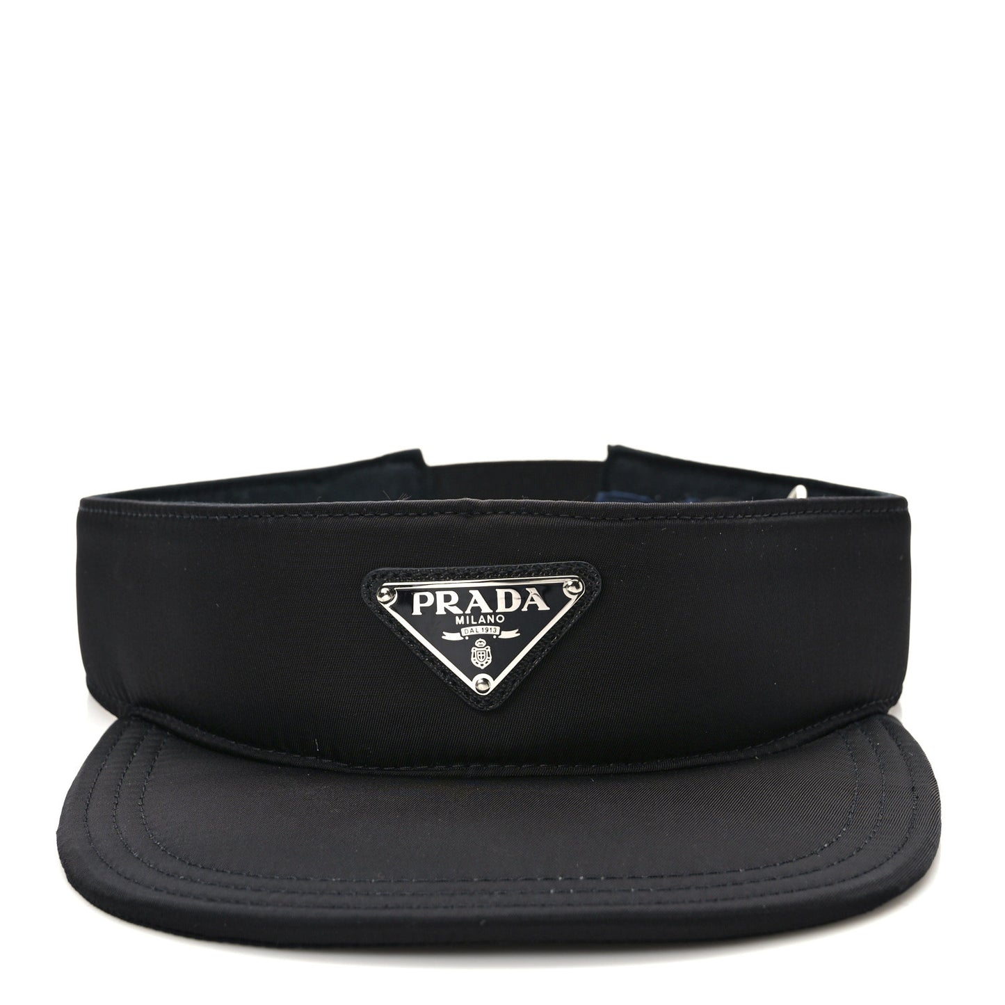Re-Nylon Metal Triangle Logo Mens Visor L Black
