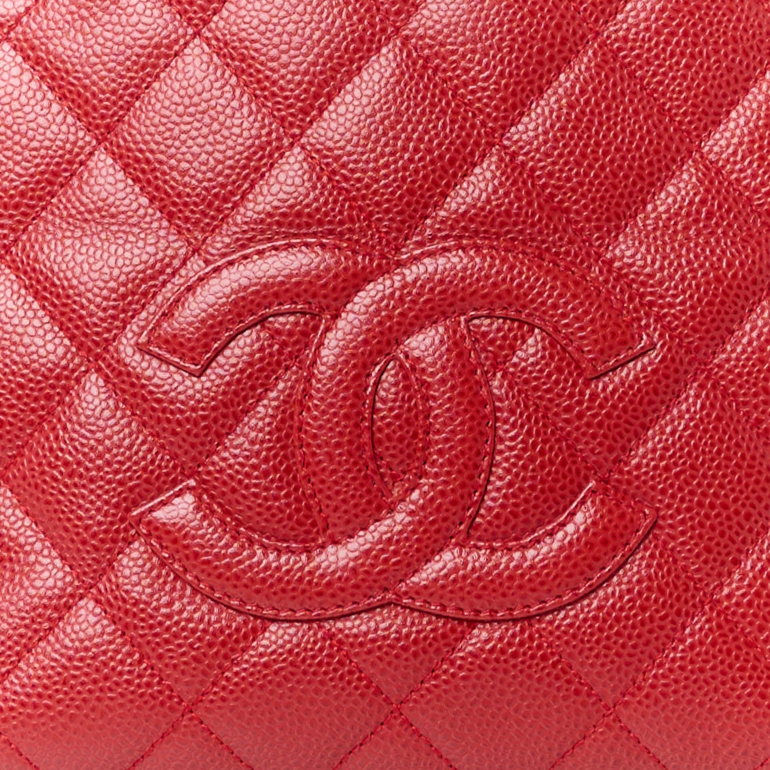 Chanel Caviar Quilted Petit Timeless Shopping Tote PTT Red 8 of 11