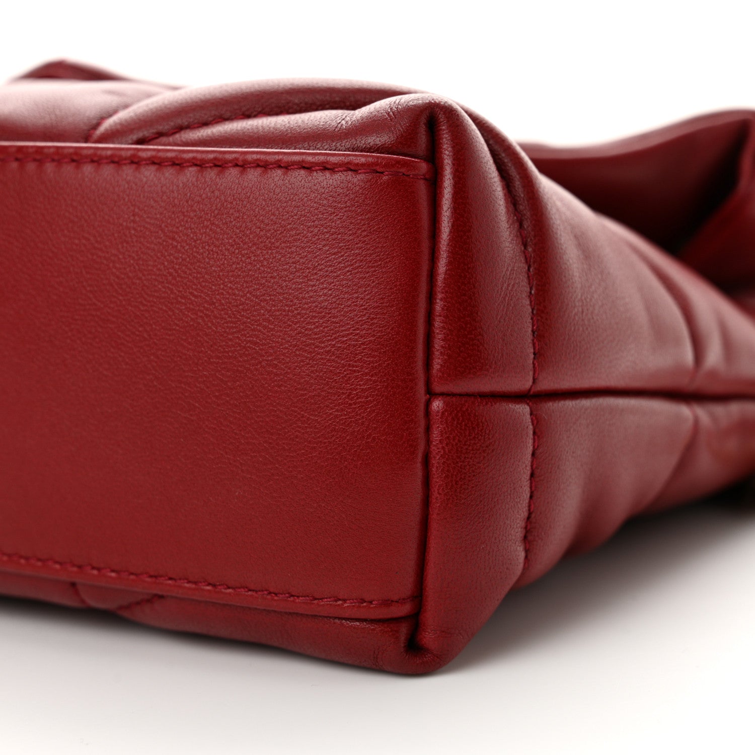 Saint Laurent Lambskin Quilted Toy Loulou Puffer Monogram Chain Satchel Opyum Red 10 of 11