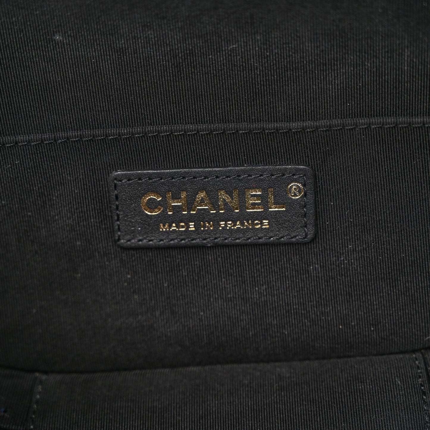 Calfskin Stitched Vanity Case Black Navy