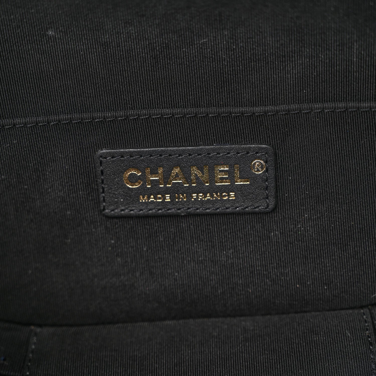 Chanel Calfskin Stitched Vanity Case Black Navy 6 of 10