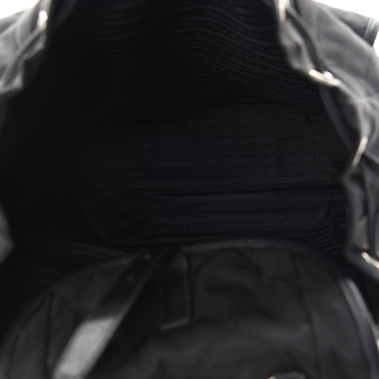 Prada Tessuto Nylon Saffiano Vela Quilted Backpack Black 5 of 9