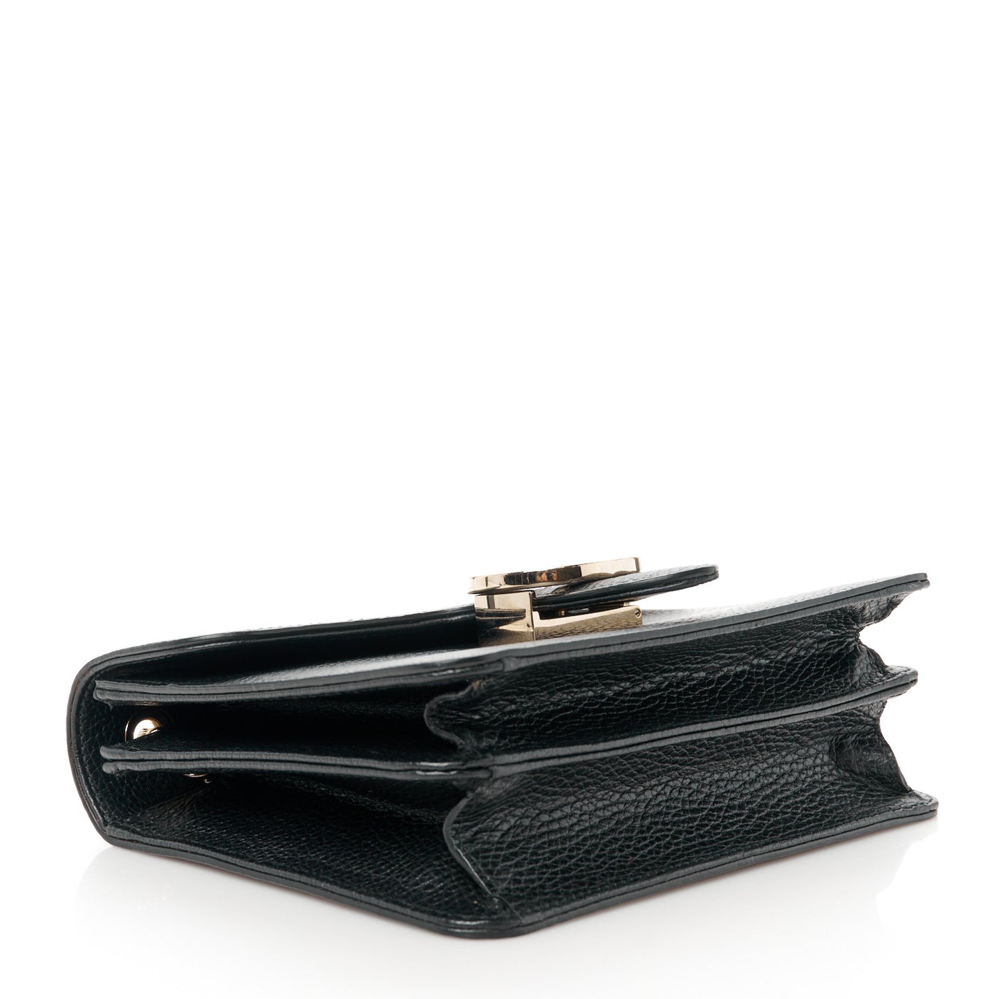 Dollar Calfskin Small Interlocking G Shoulder Bag Black