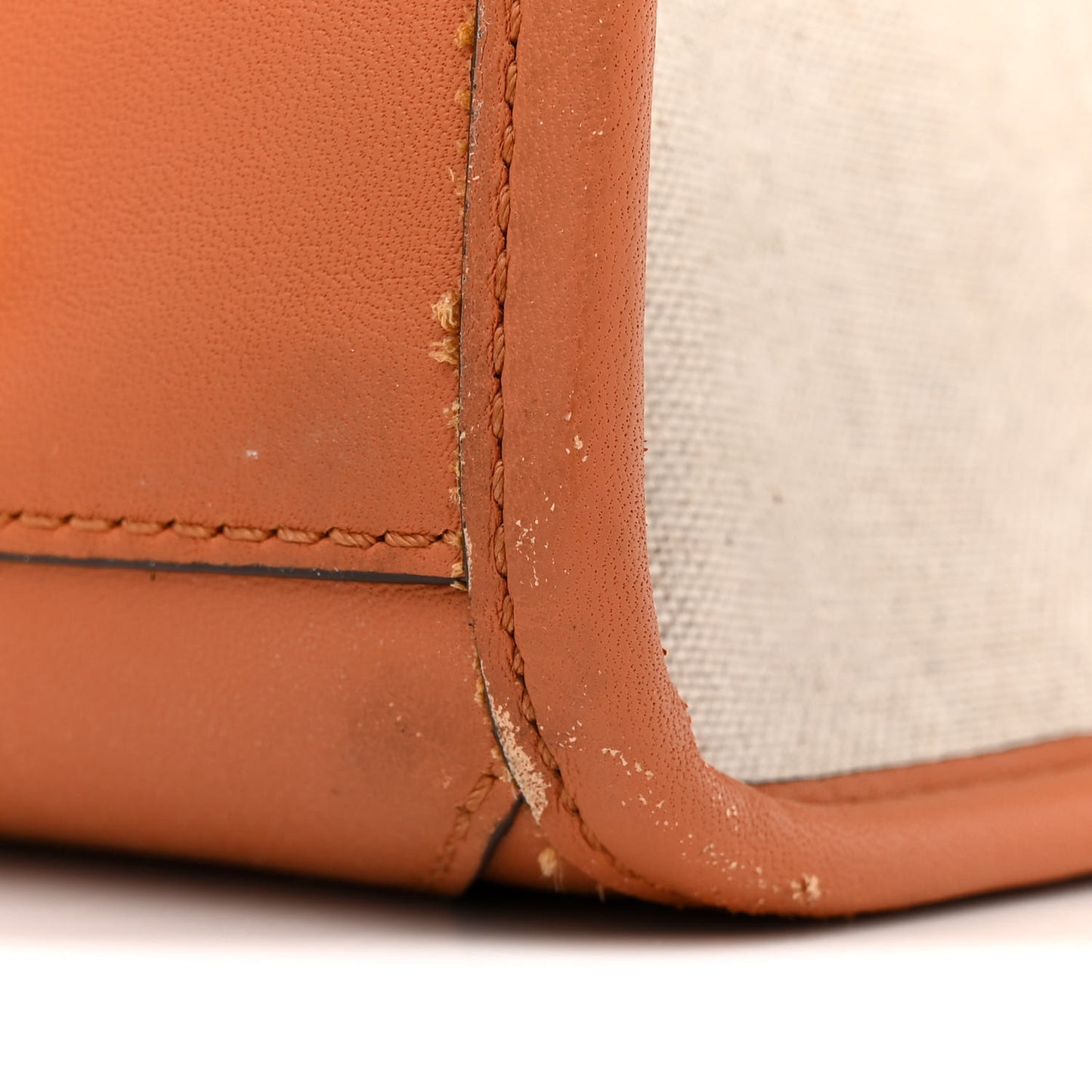 Calfskin Linen Large Munchen Tote Cognac