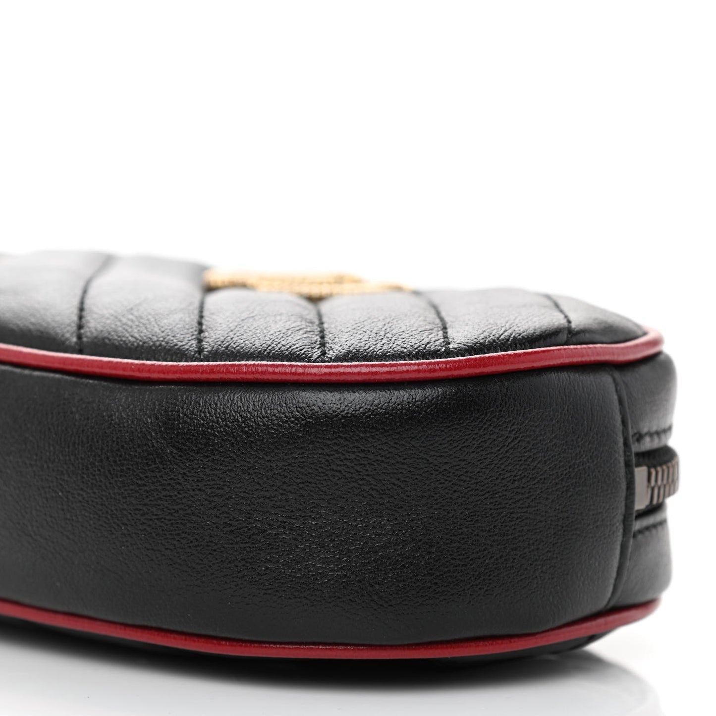 Azalea Calfskin Matelasse Diagonal Torchon GG Marmont Belt Bag 95 38 Black Romantic Cerise