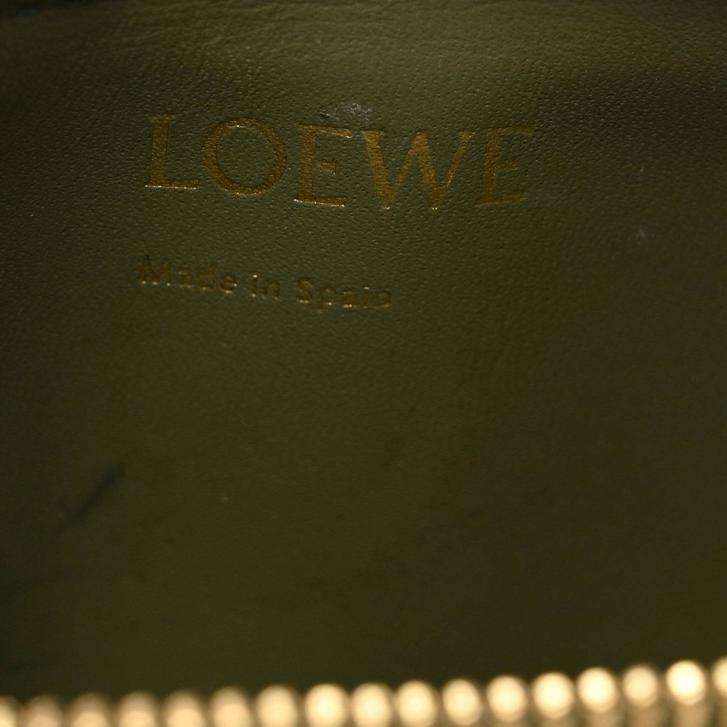 Calfskin Embossed Repeat Coin Card Holder Avocado Green