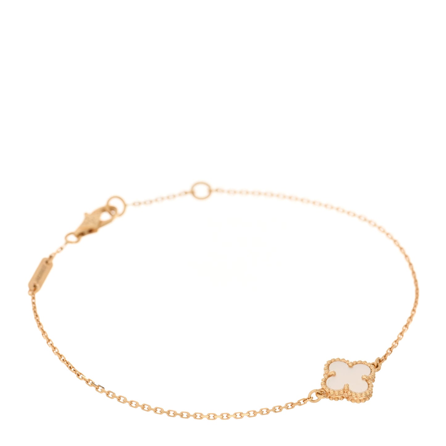 18K Yellow Gold Mother of Pearl Sweet Alhambra Bracelet