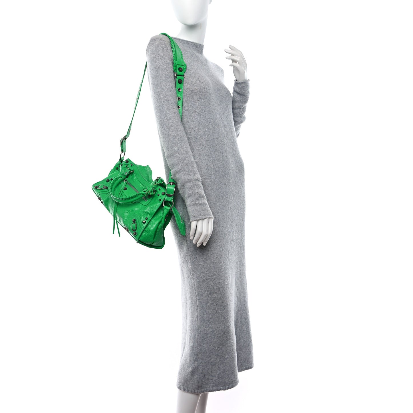 Agneau Arena Small Neo Cagole City Handbag Vivid Green