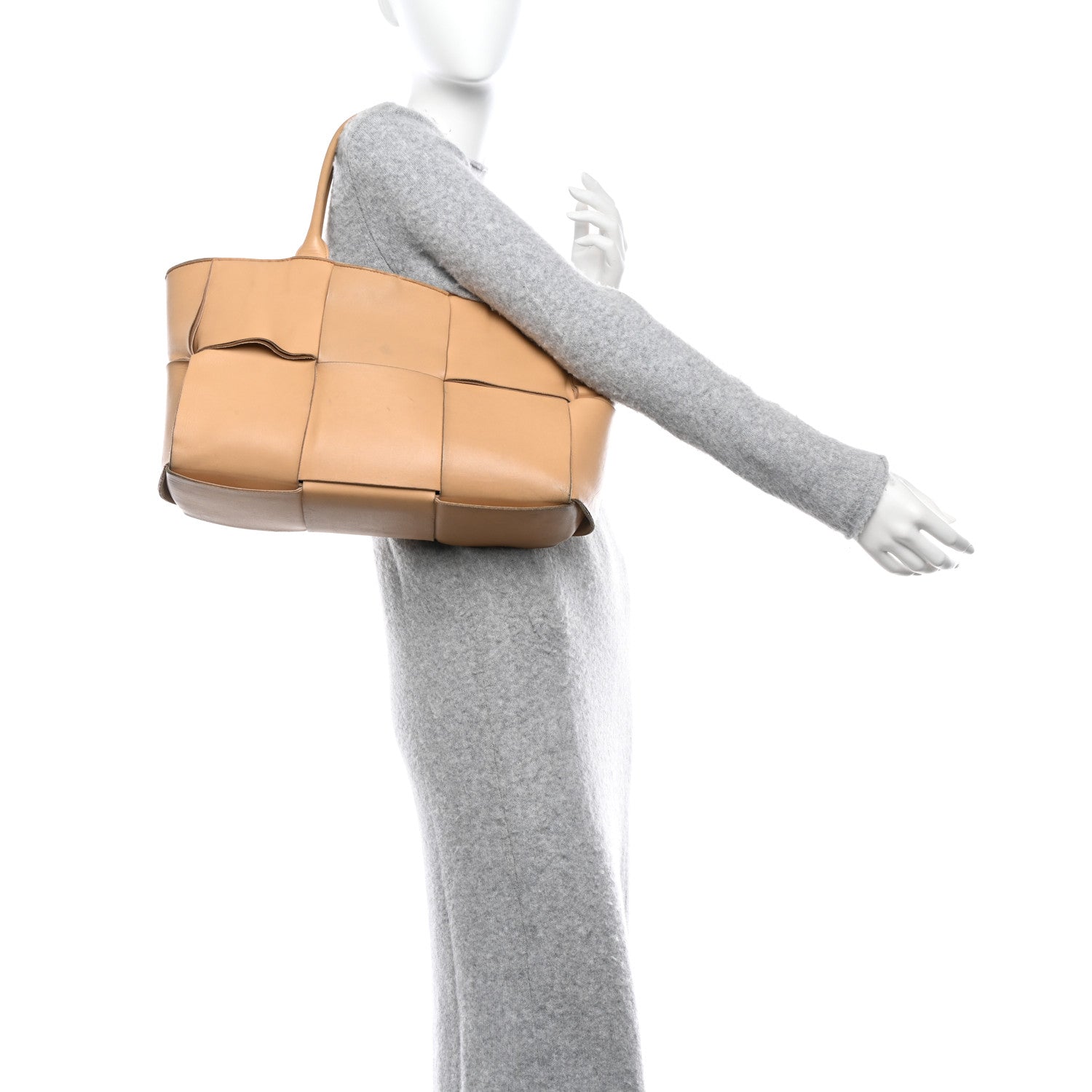 Bottega Veneta Nappa Maxi Intrecciato Medium Arco Tote Almond 2 of 11