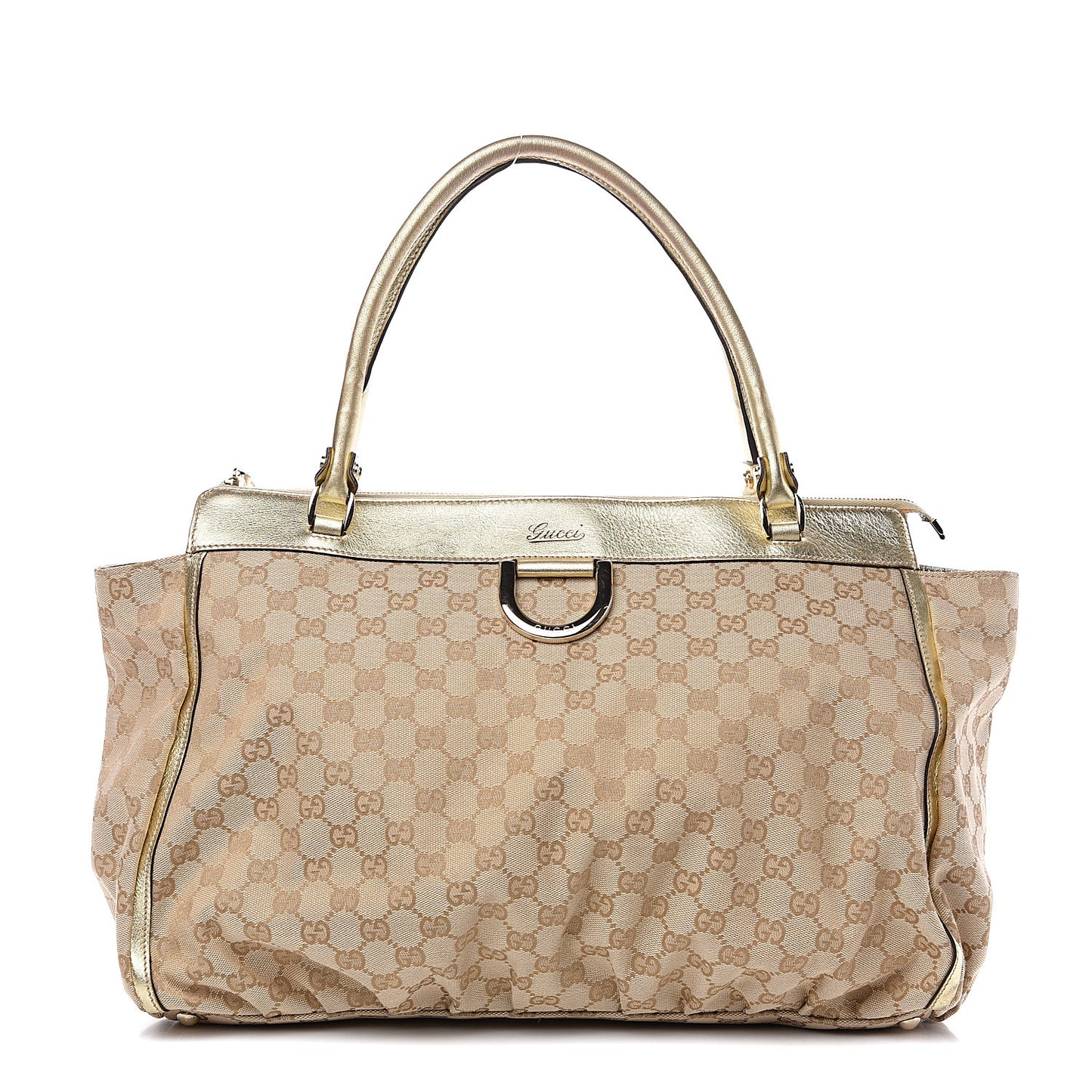Monogram D Gold Tote Metallic Gold