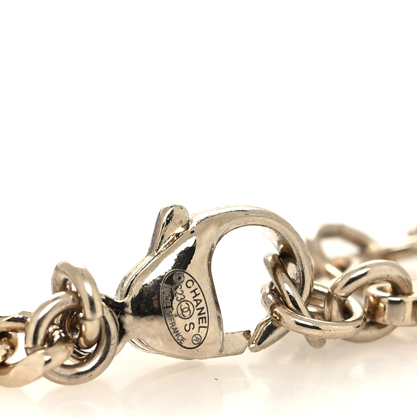 Crystal CC Clover Chain Bracelet Gold