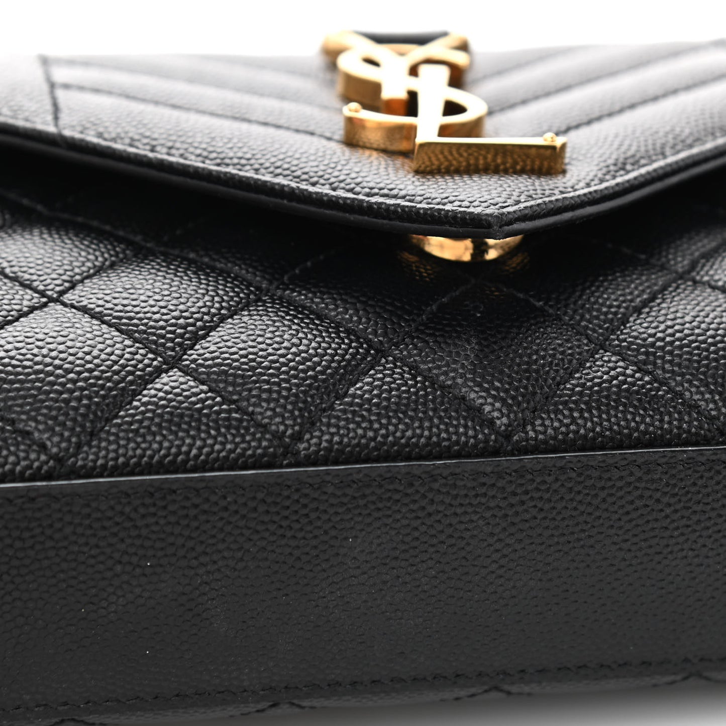 Grain De Poudre Textured Mixed Matelasse Triquilt Small Monogram Satchel Black