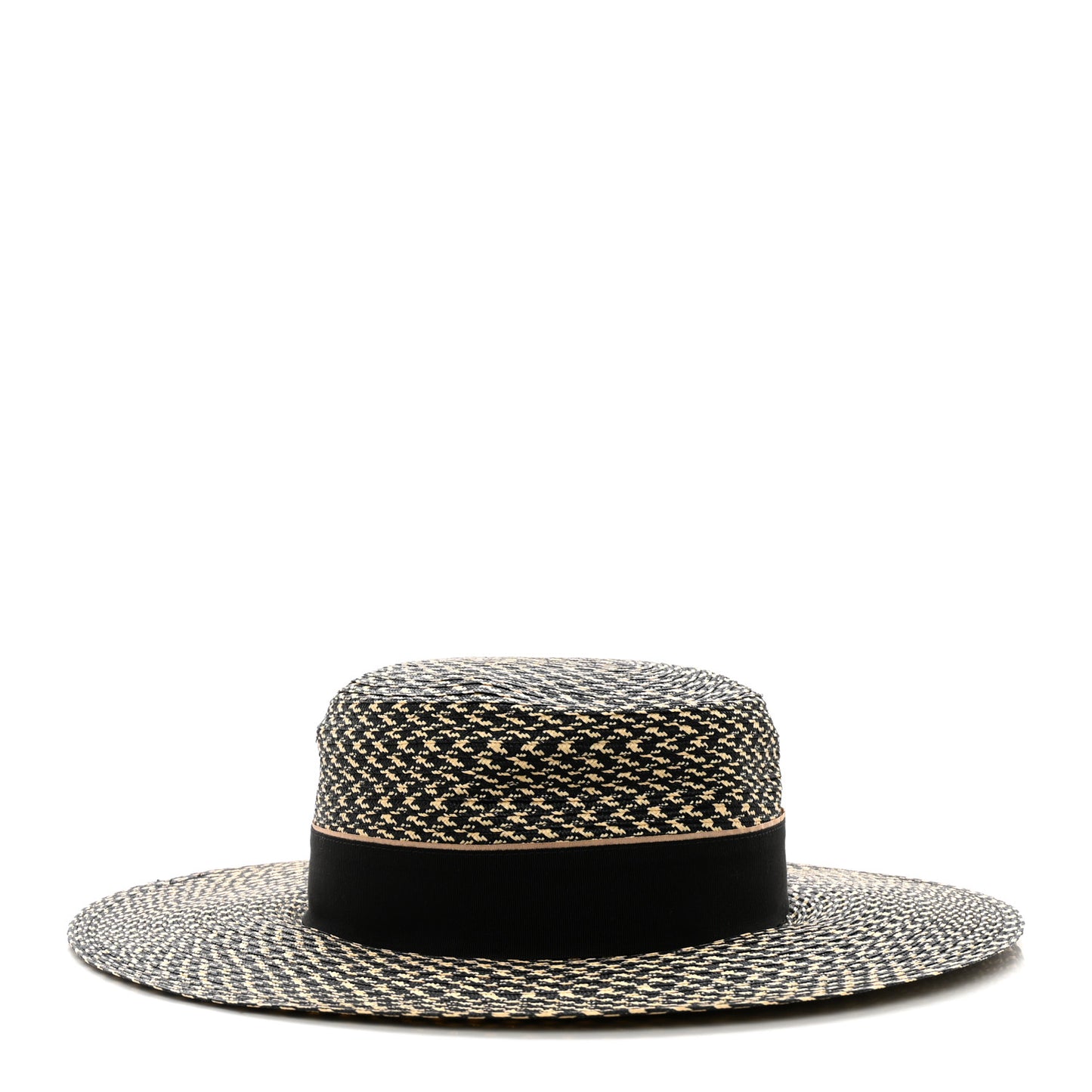 Straw Diorodeo Large Brim Hat 57 Black