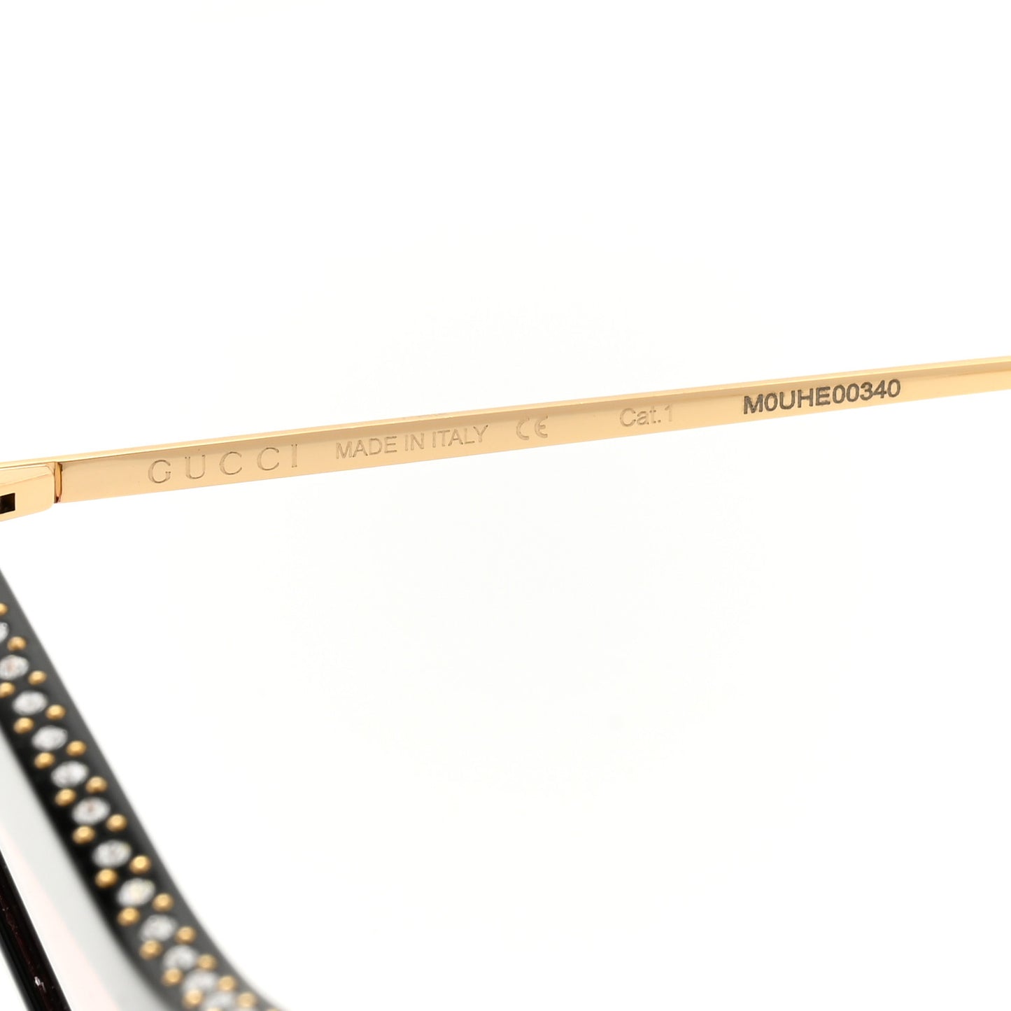 Acetate Crystal Geometric Sunglasses GG0430S Black