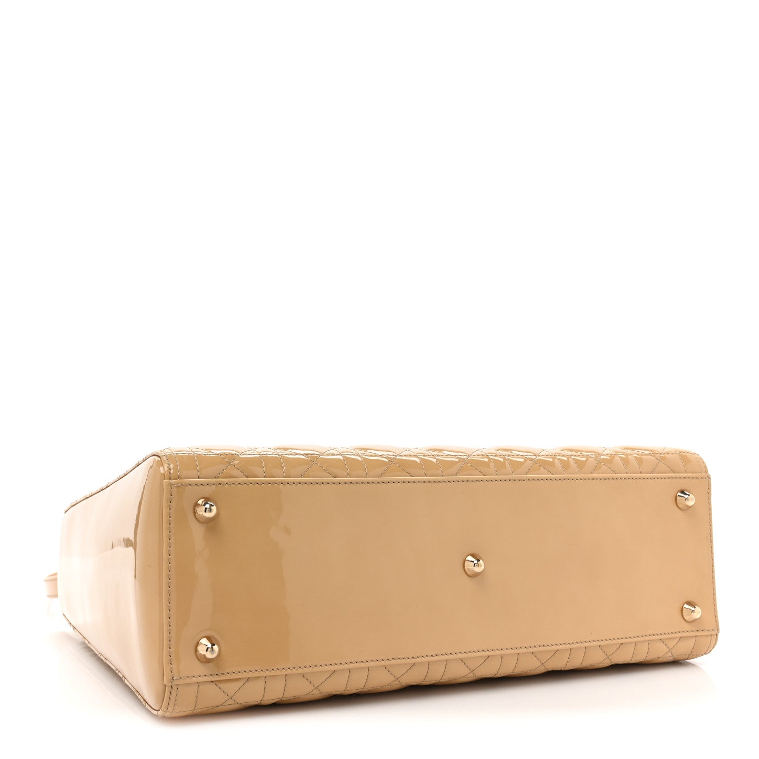 Christian Dior Patent Cannage Large Lady Dior Beige 4 of 12