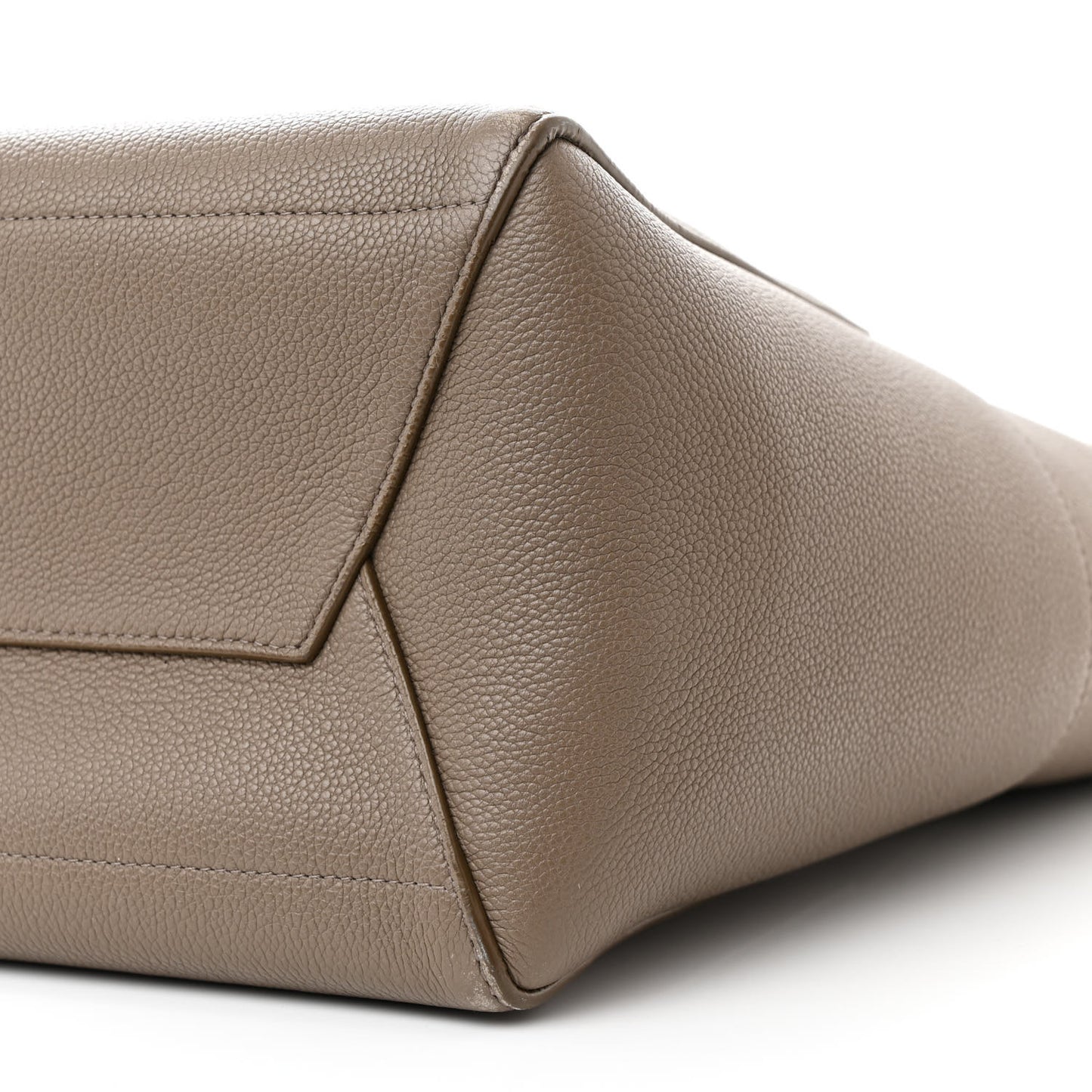 Soft Grained Calfskin Sangle Bucket Bag Taupe