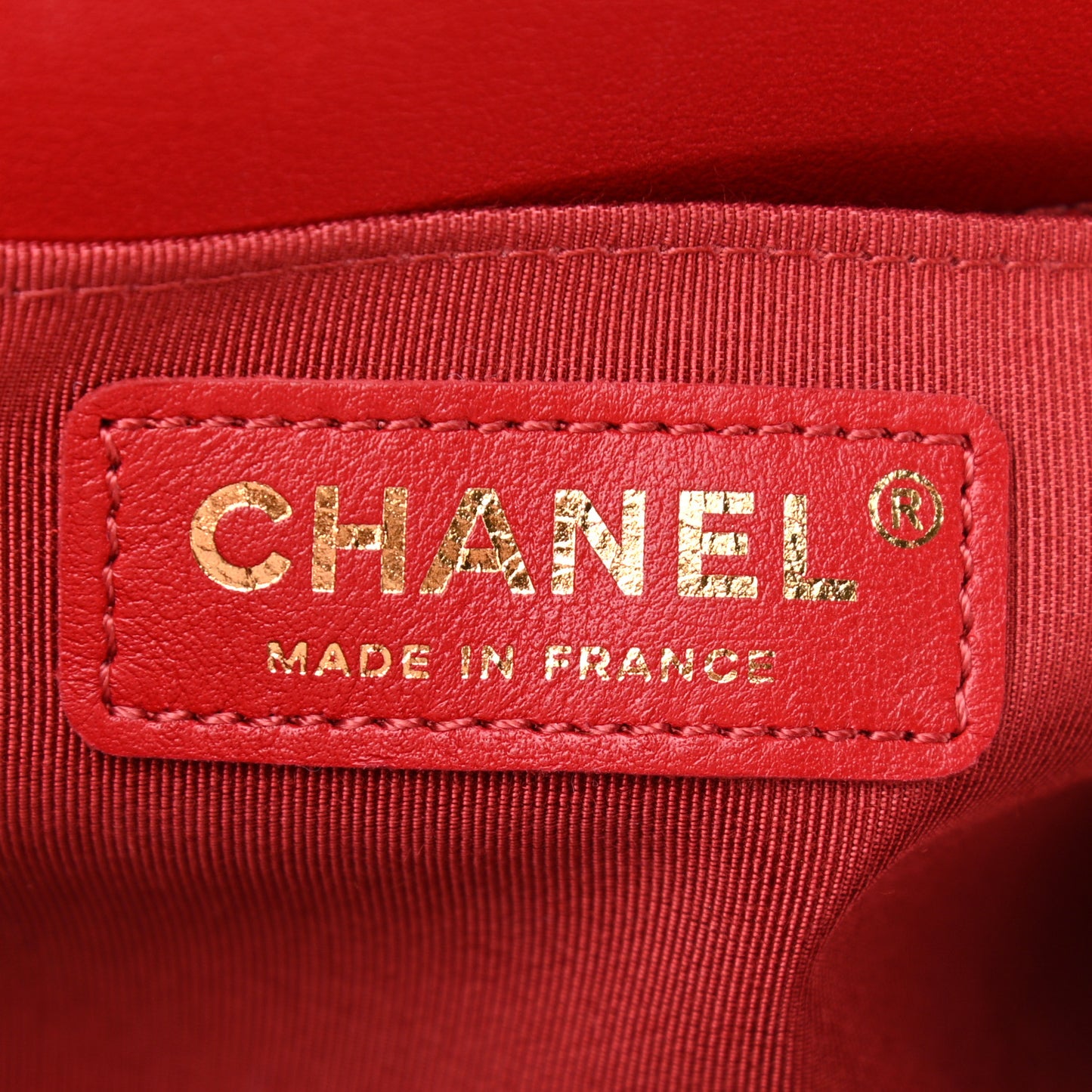 Lambskin Quilted Medium Boy Flap Red