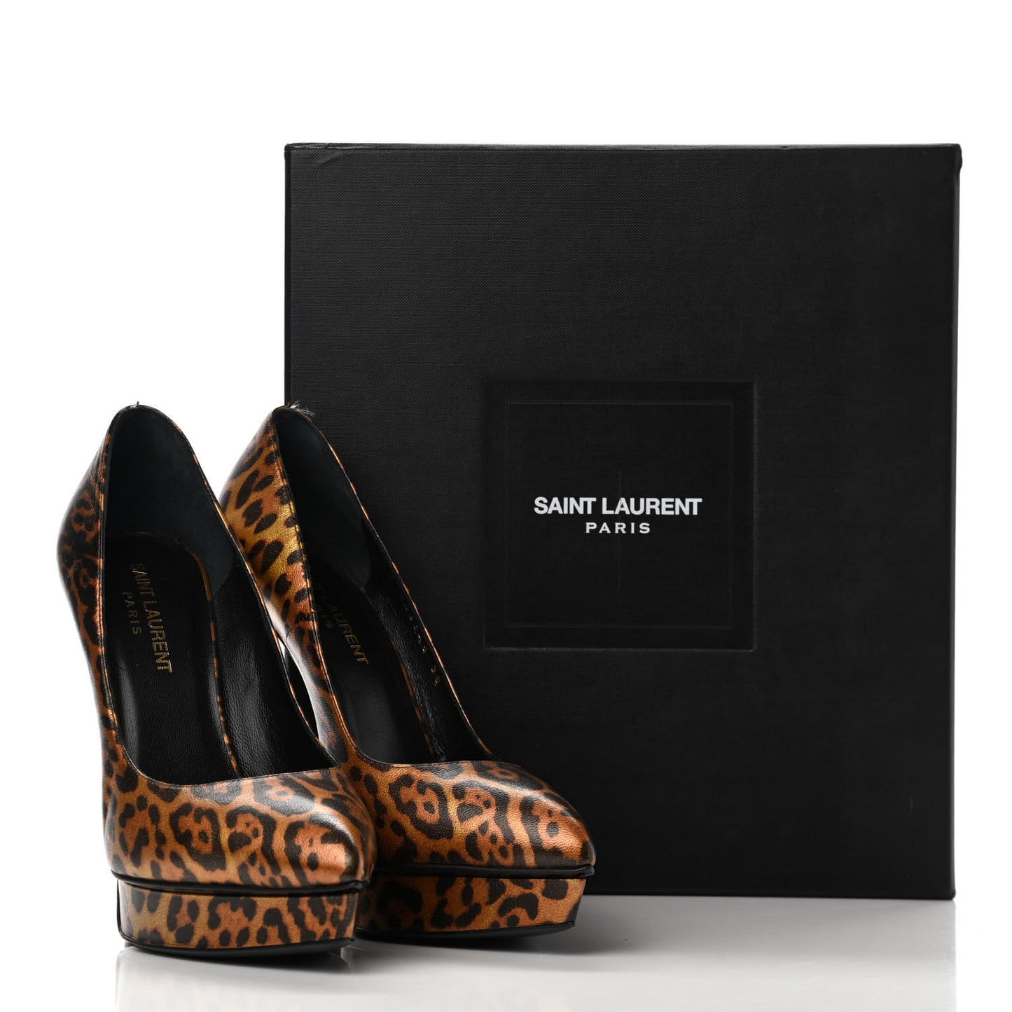 Leopard Lame Double Cat Janis 105 Pumps 38