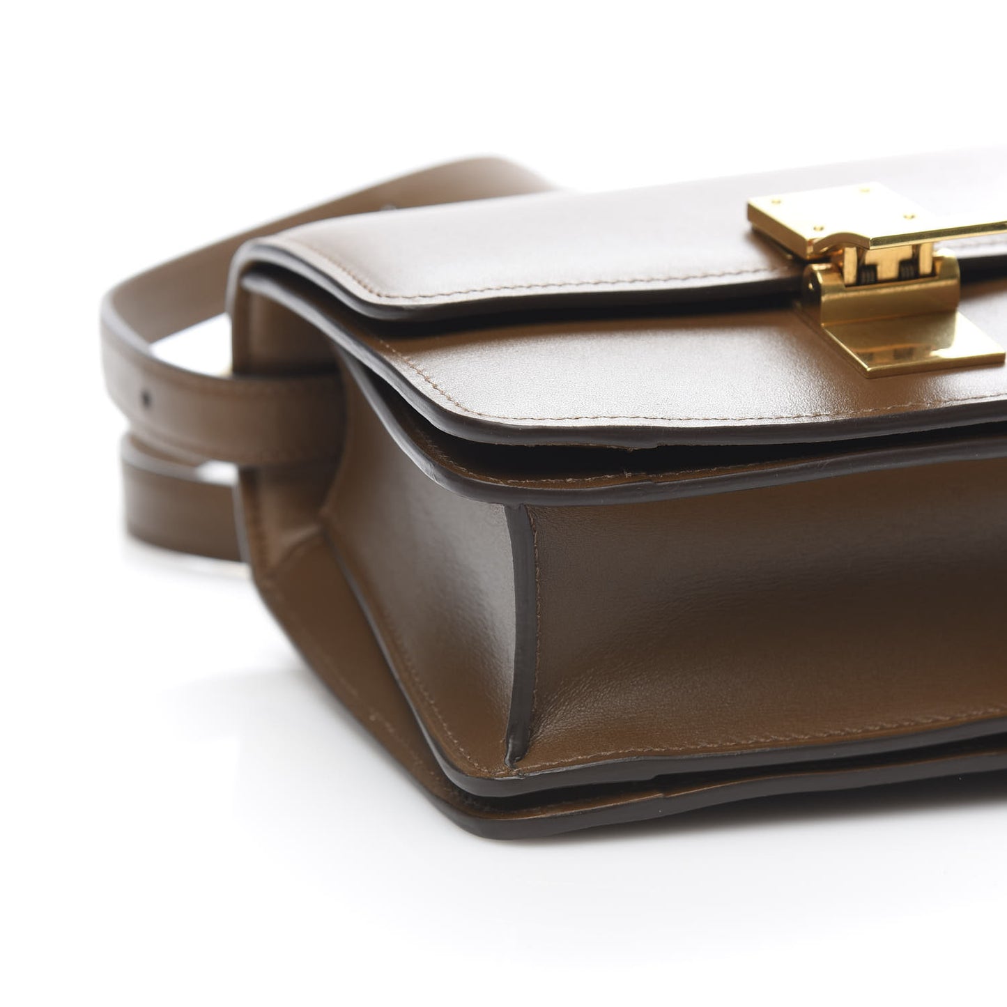 Smooth Calfskin Small Classic Box Flap Bag Camel