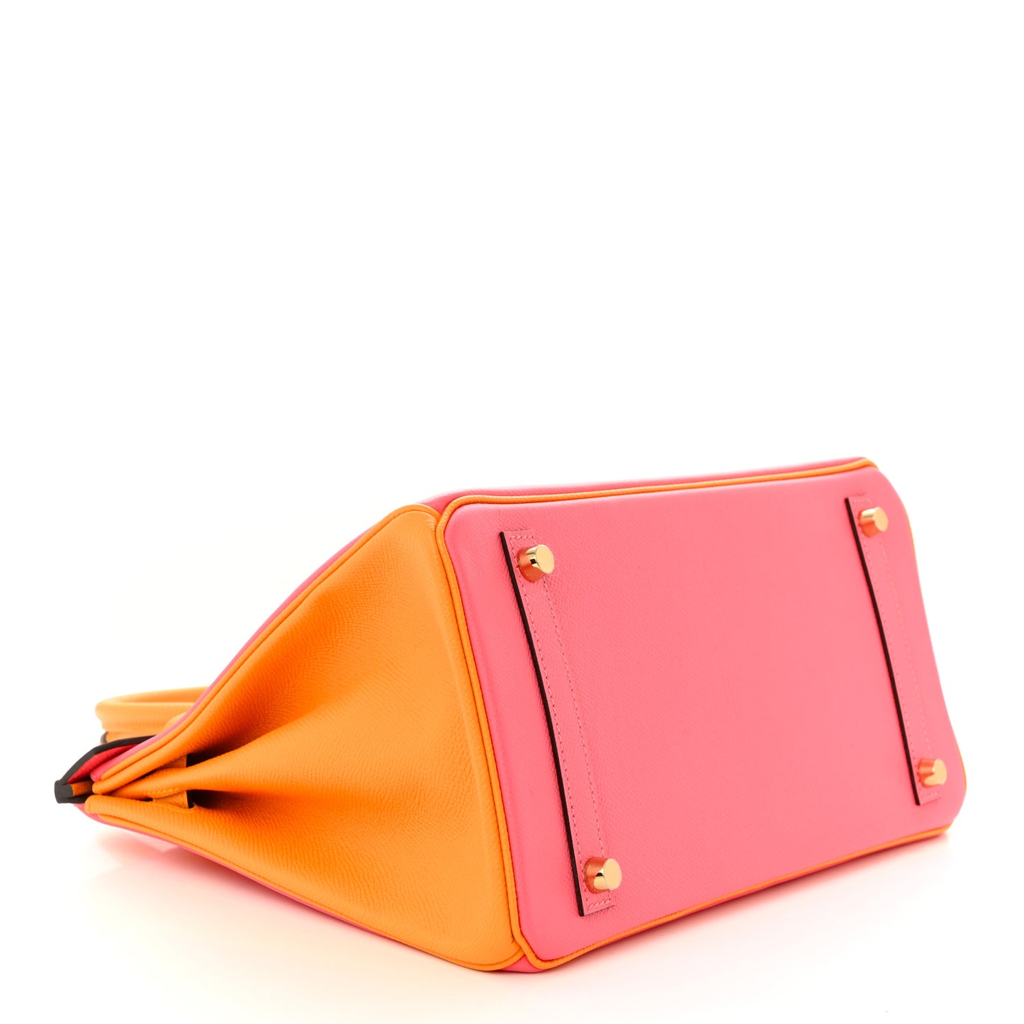 Epsom Horseshoe Birkin 30 Rose Azalee Jaune D'or