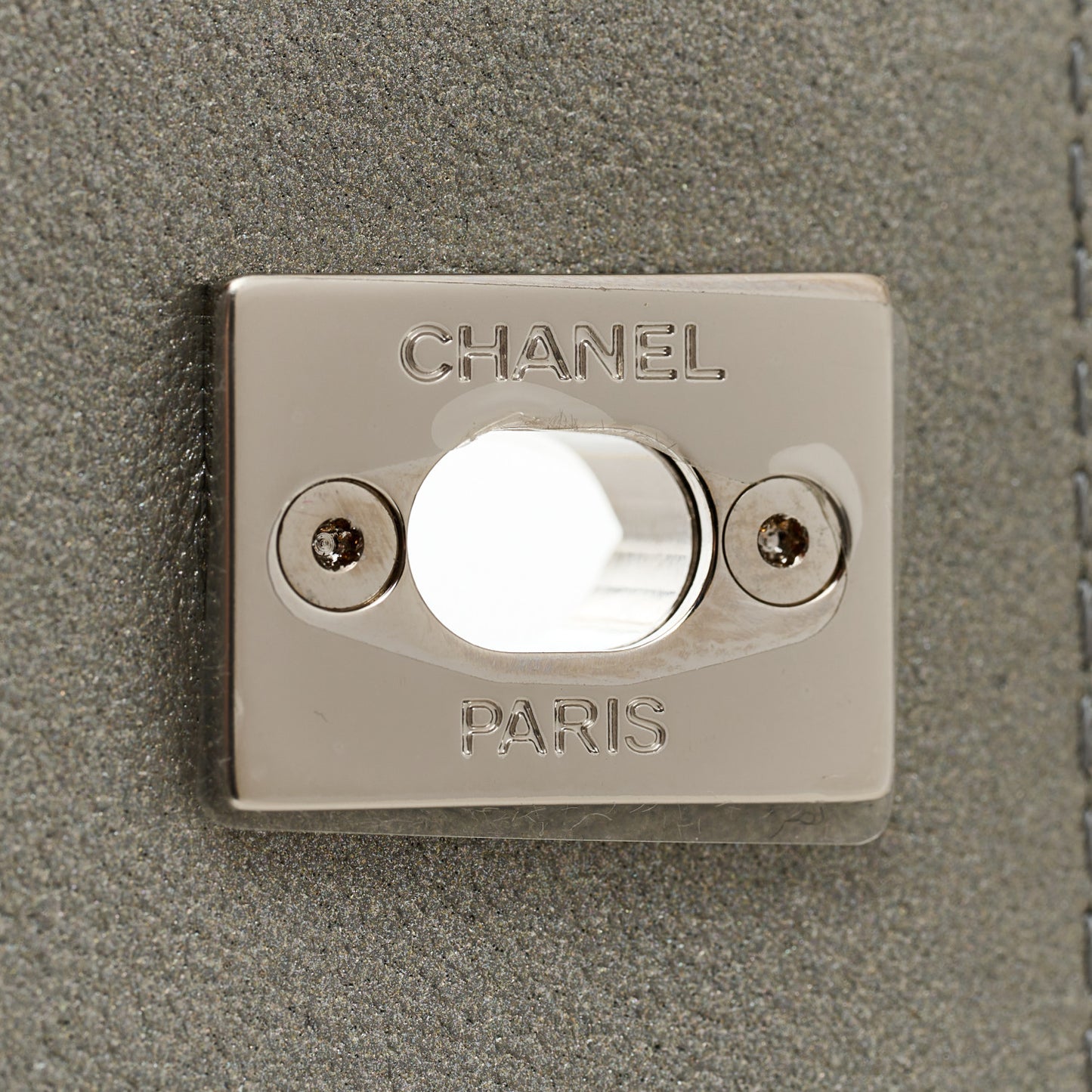 Metallic Lambskin Crystal Quilted Mini Chain Belt Bag Silver