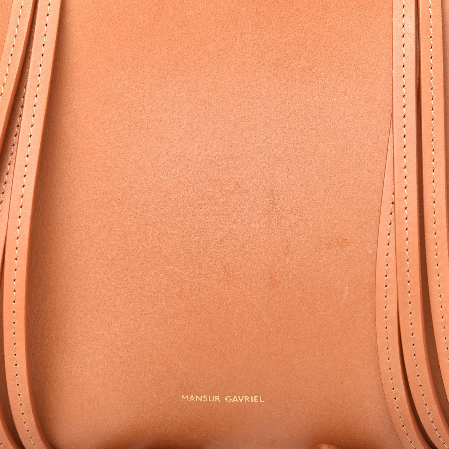 Mansur Gavriel Calfskin Fringe Tote Cammello Rosa 9 of 9