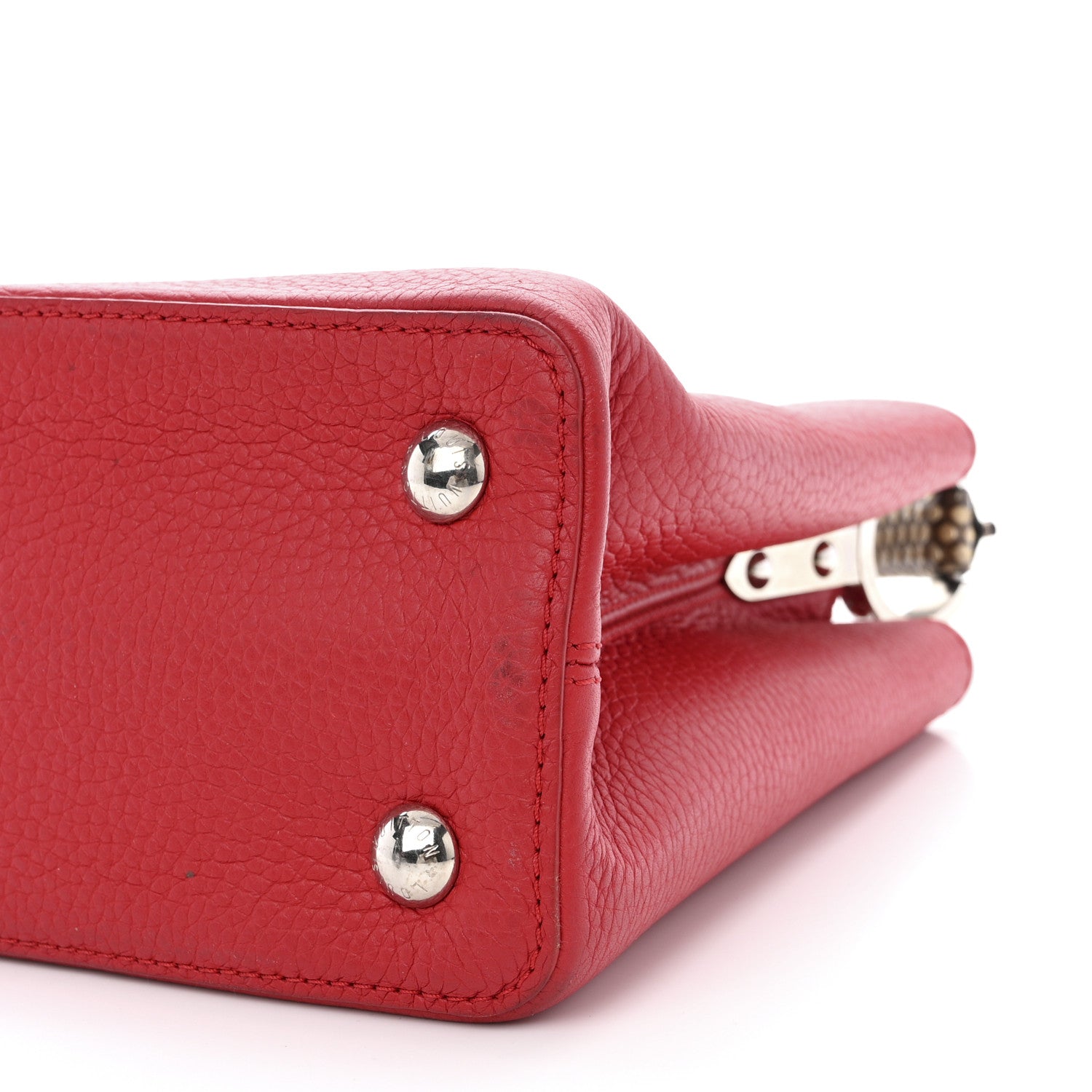 Louis Vuitton Taurillon Snakeskin Capucines PM Rubis 9 of 12