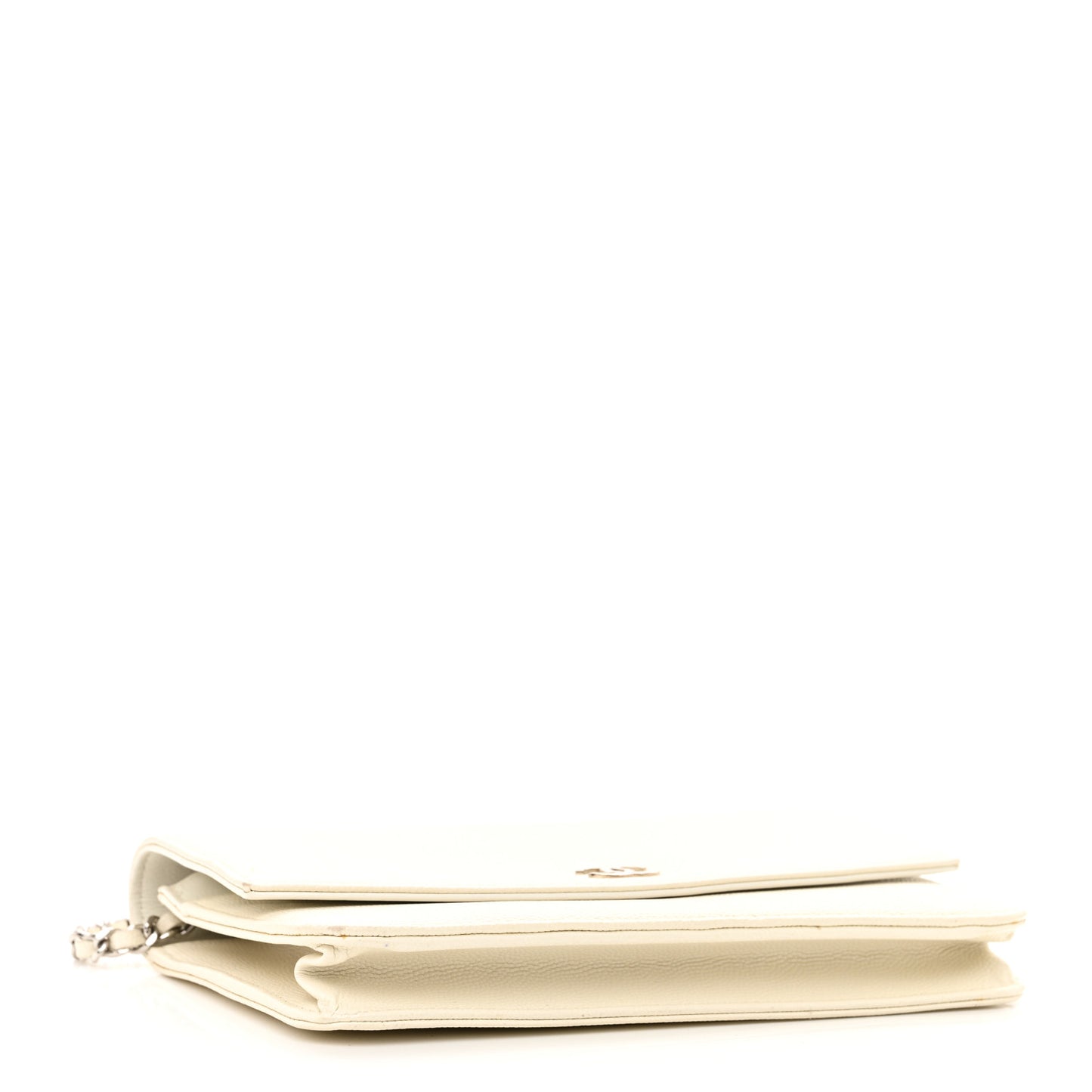 Metallic Caviar Sevruga Wallet on Chain WOC White