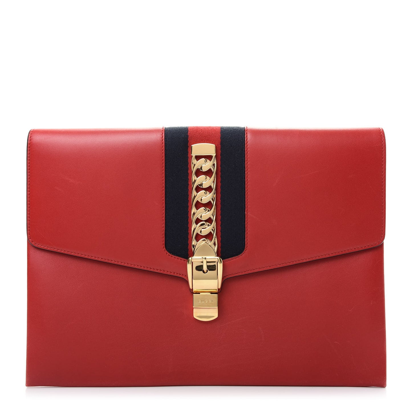 Calfskin Maxi Sylvie Clutch Red