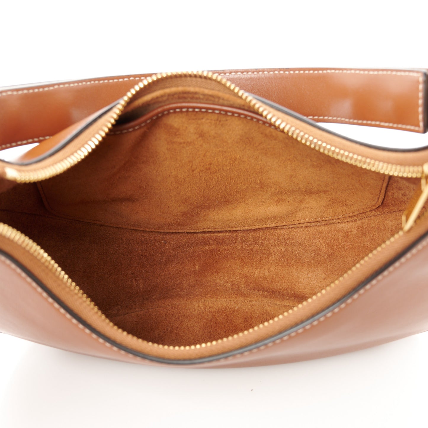Smooth Calfskin Medium Strap Ava Shoulder Bag Tan