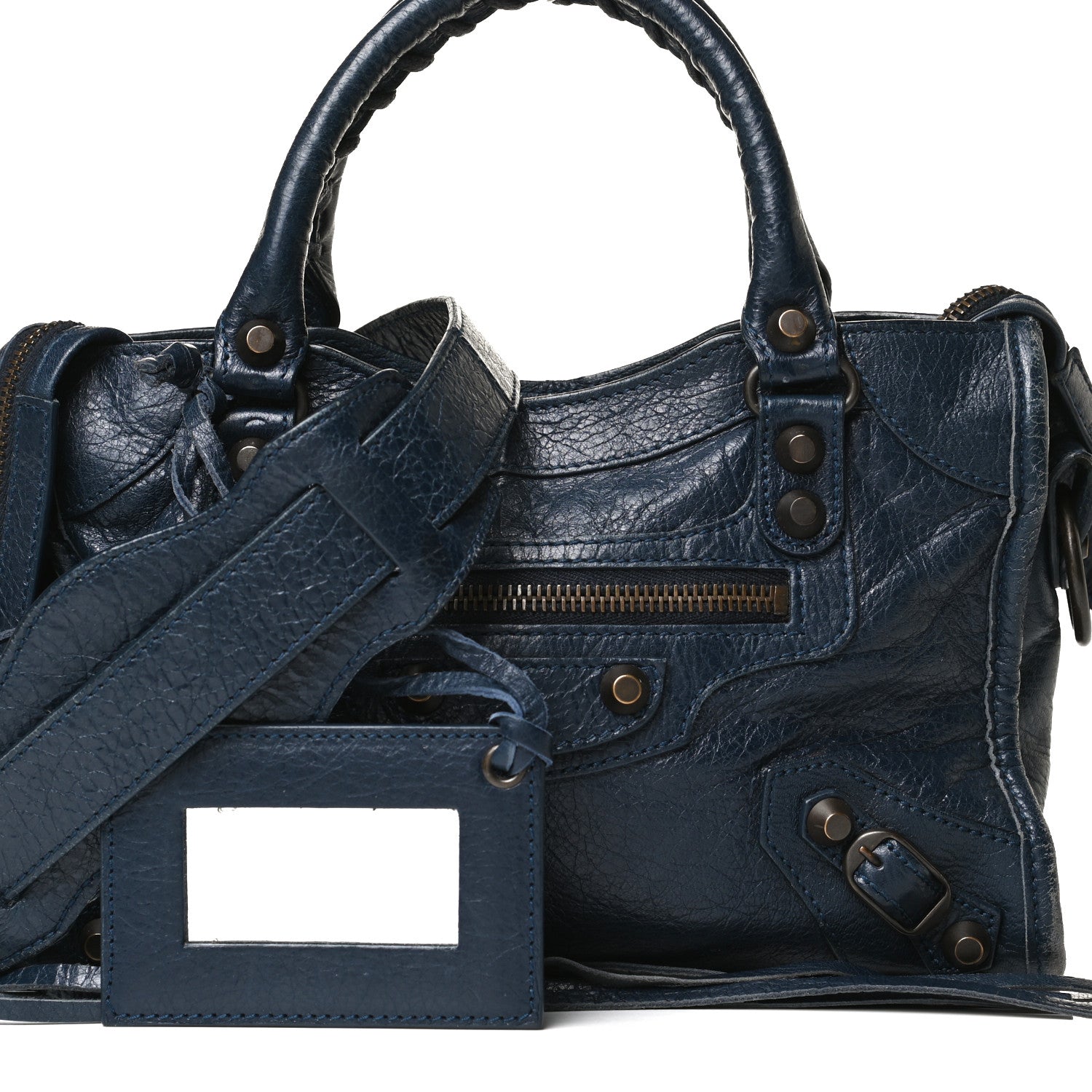 Balenciaga Agneau Classic Hardware Mini City Bleu Obscur 9 of 20