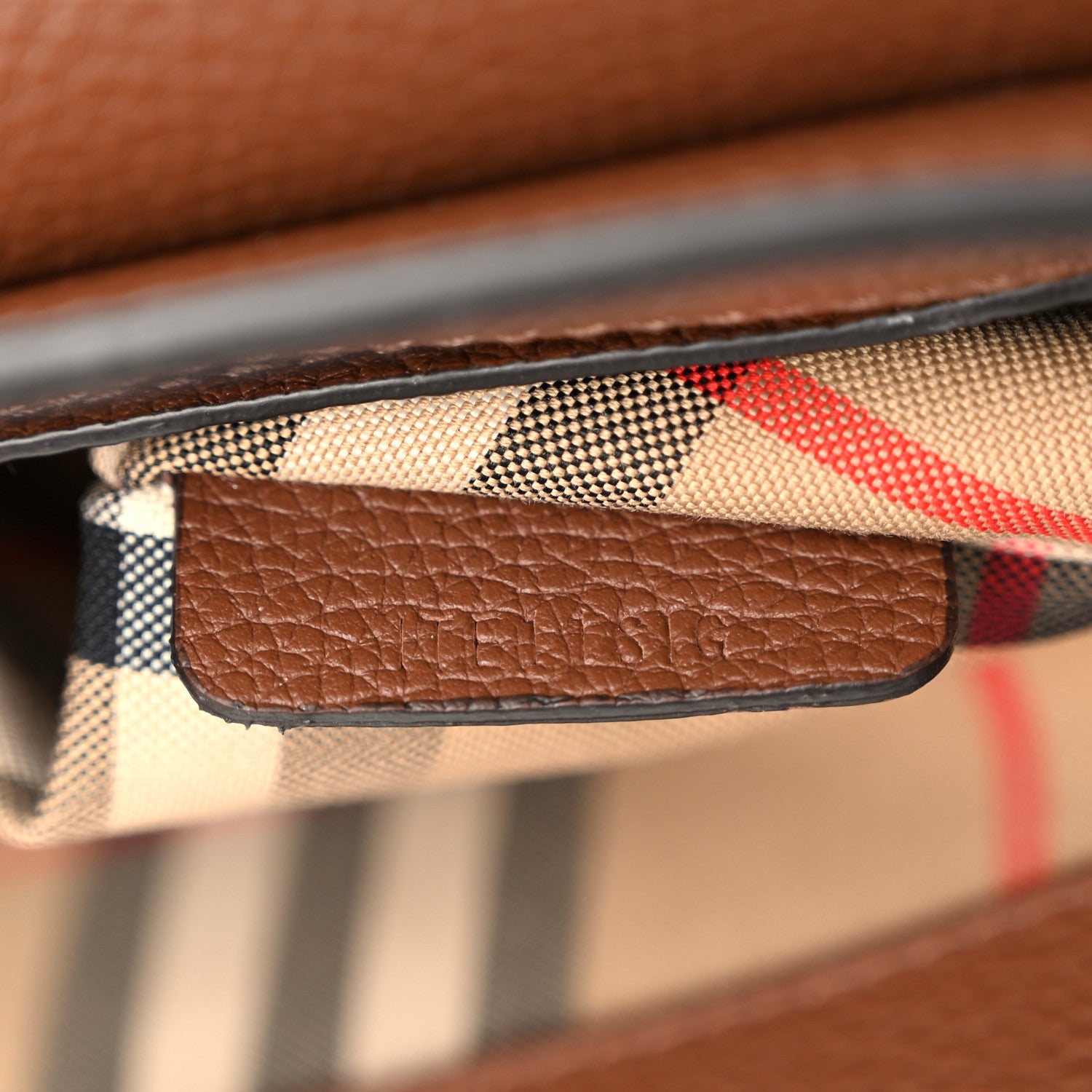 Burberry Calfskin Vintage Check Note Crossbody Bag Tan 7 of 10