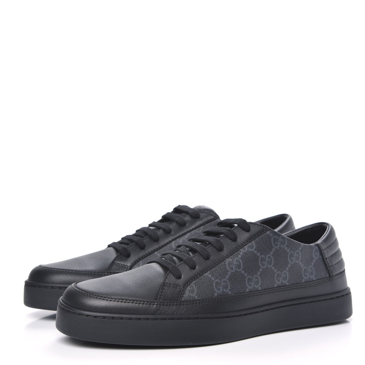 GG Supreme Monogram Low Top Sneakers 7 Black