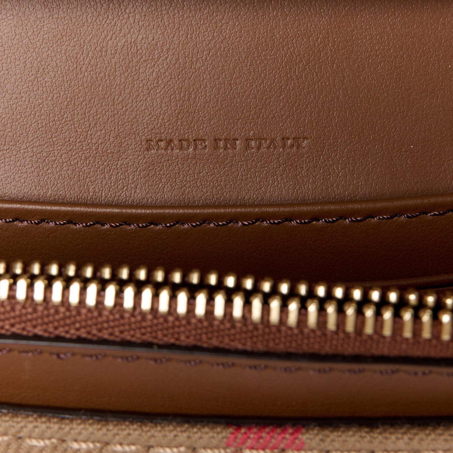 Burberry Derby Calfskin House Check Mini Hampshire Crossbody Tan 7 of 11