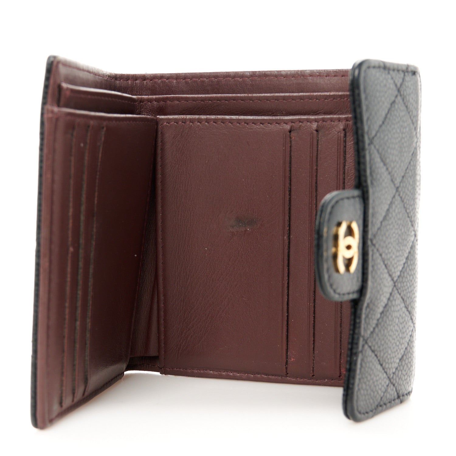 Chanel Caviar Quilted Compact Flap Wallet Black 6 of 10
