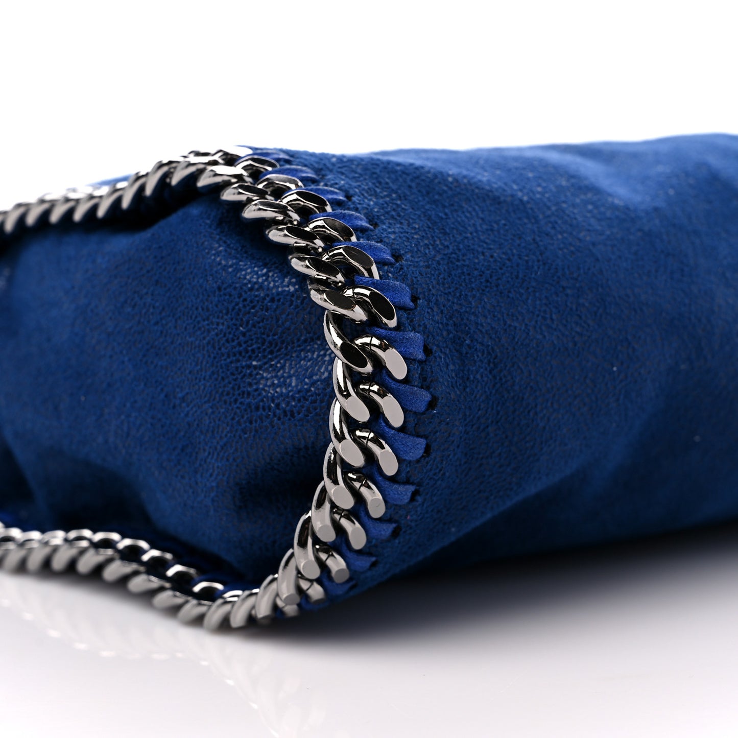 Shaggy Deer Mini Falabella Fold Over Tote Blue