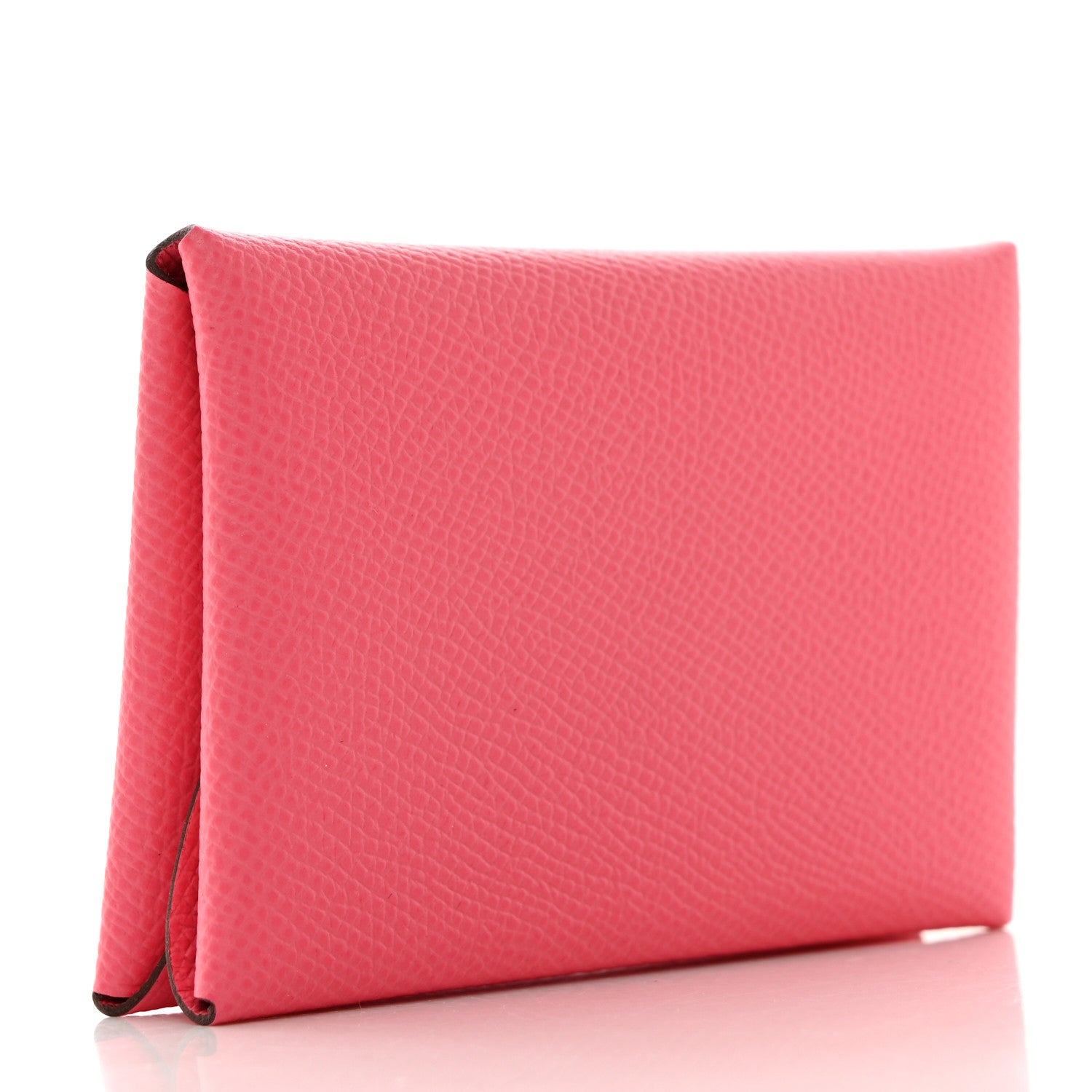 Hermes Epsom Calvi Duo Card Case Rose Azalee 3 of 7
