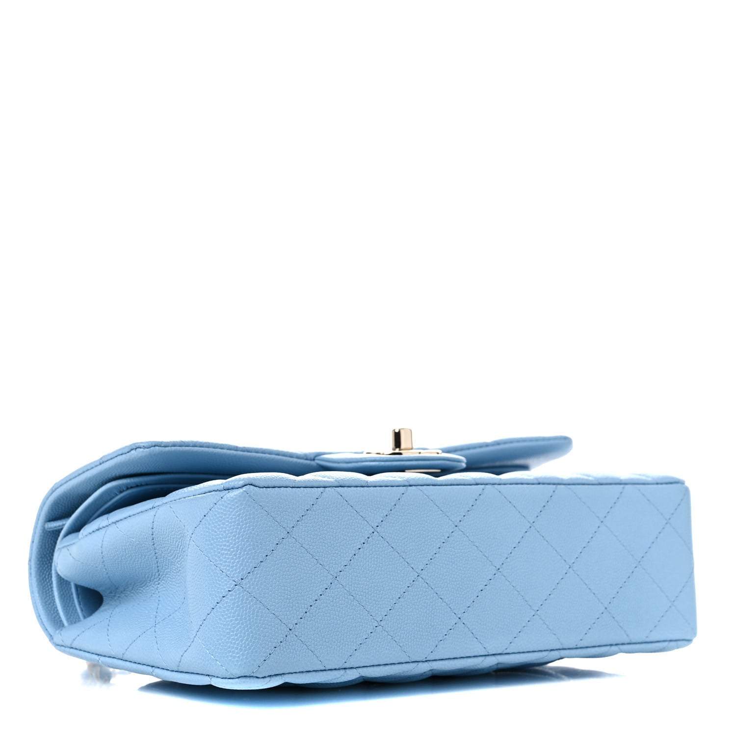 Chanel Caviar Quilted Small Double Flap Light Blue 3 of 9