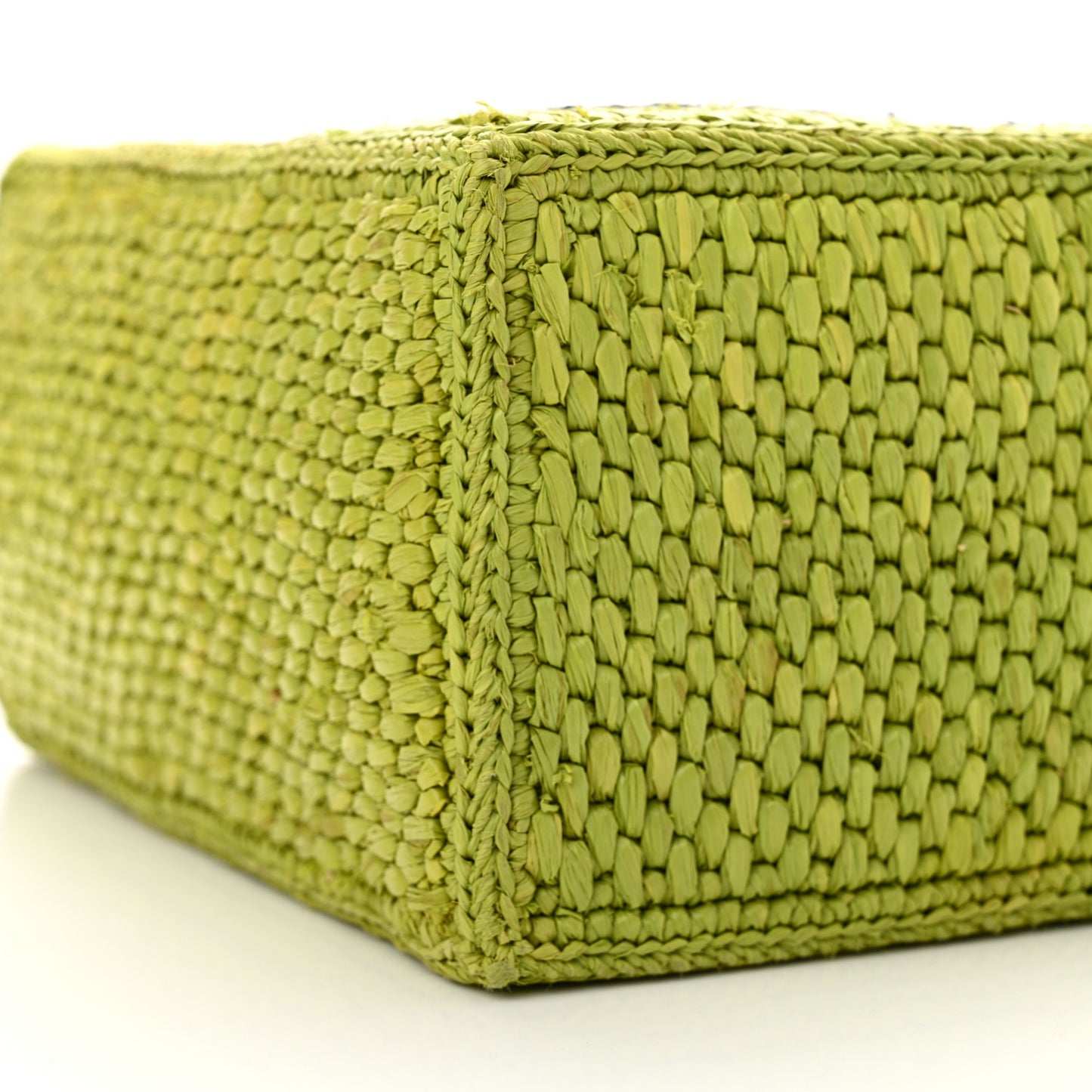 Raffia Small Paula Ibiza Logo Tote Meadow Green