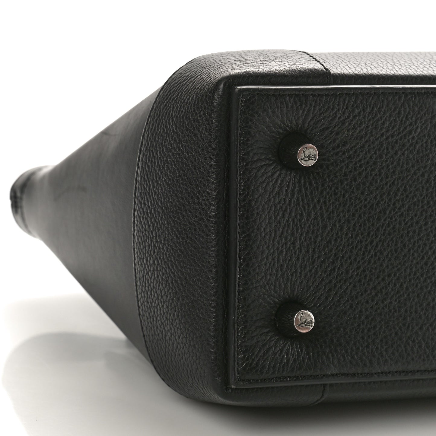 Grained Calfskin Spike Small Eloise Tote Black