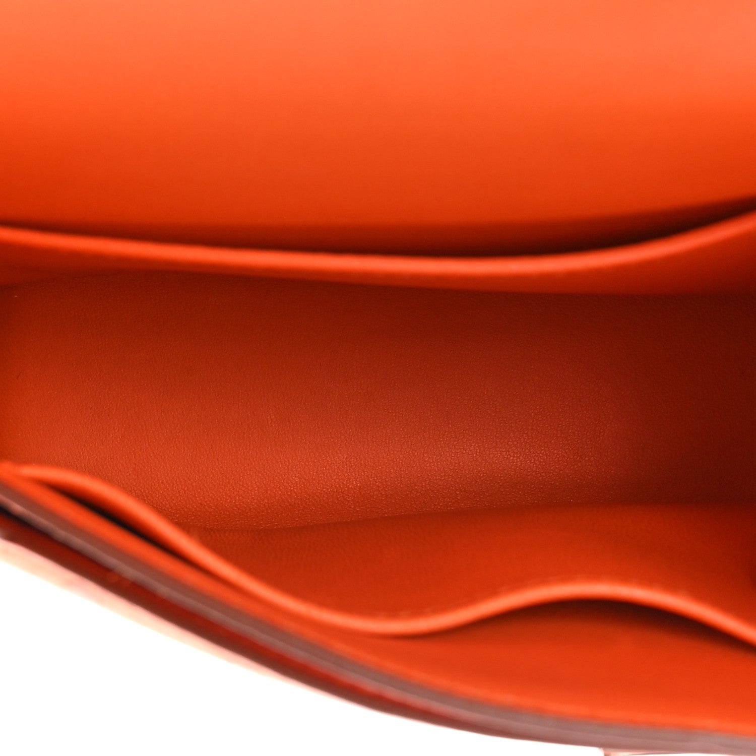 Hermes Ostrich Mini Verrou Chaine Bag Orange 6 of 9