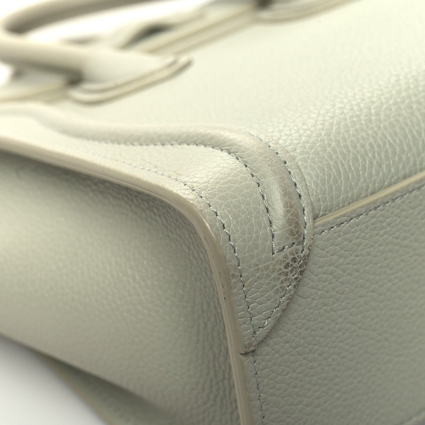 Drummed Calfskin Nano Luggage Vert D'eau