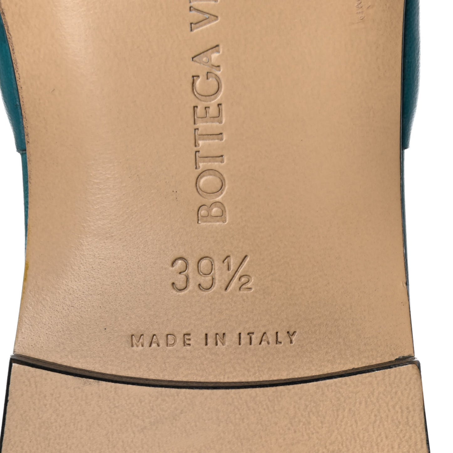 Nappa Quilted Rubber Lido Flat Sandals 39.5 Duck Green