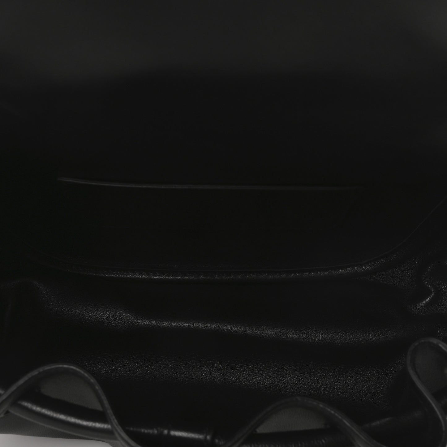 Lambskin Small Beak Triangle Flap Shoulder Bag Black