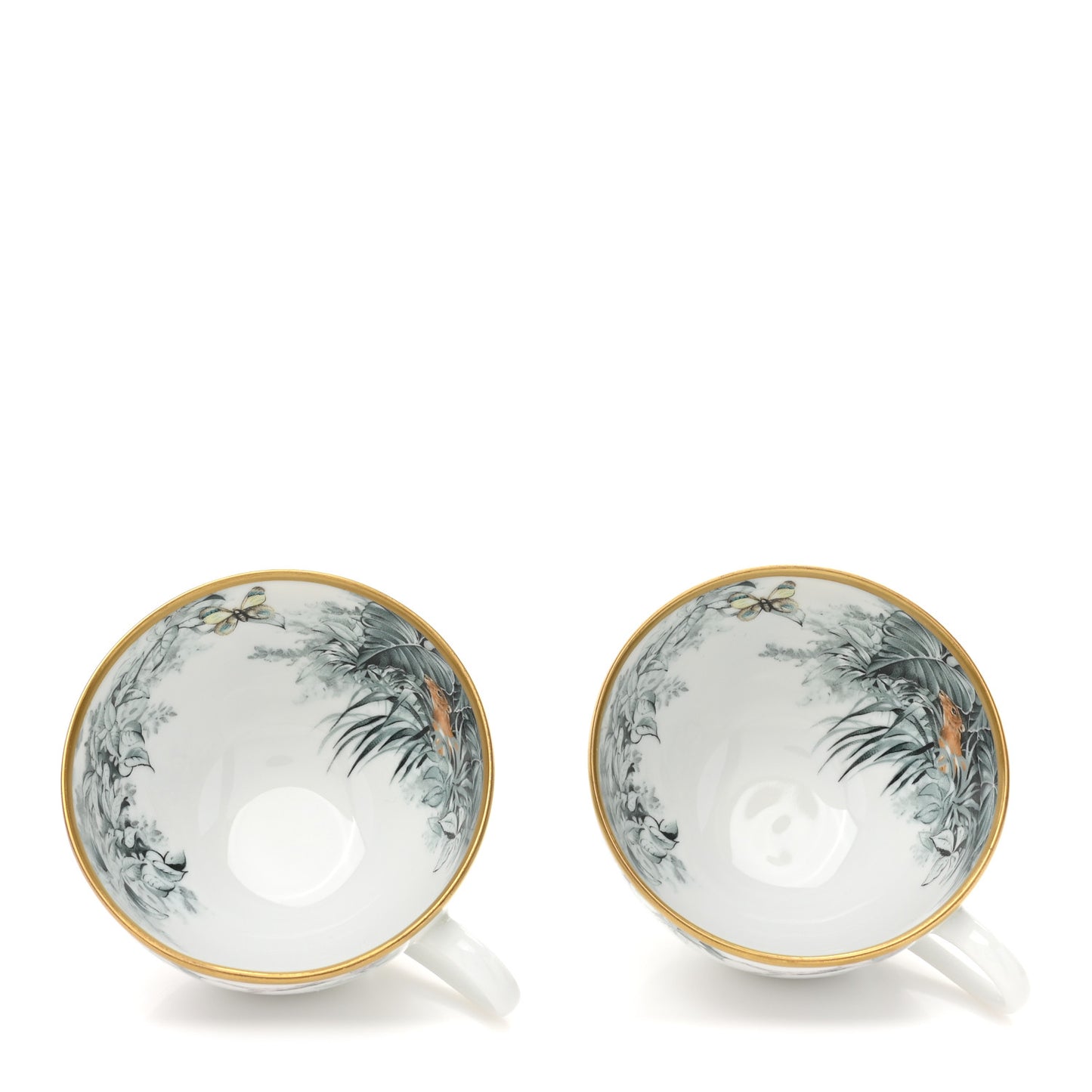Porcelain Carnets d'Equateur Tea Cup and Saucer Set of 2