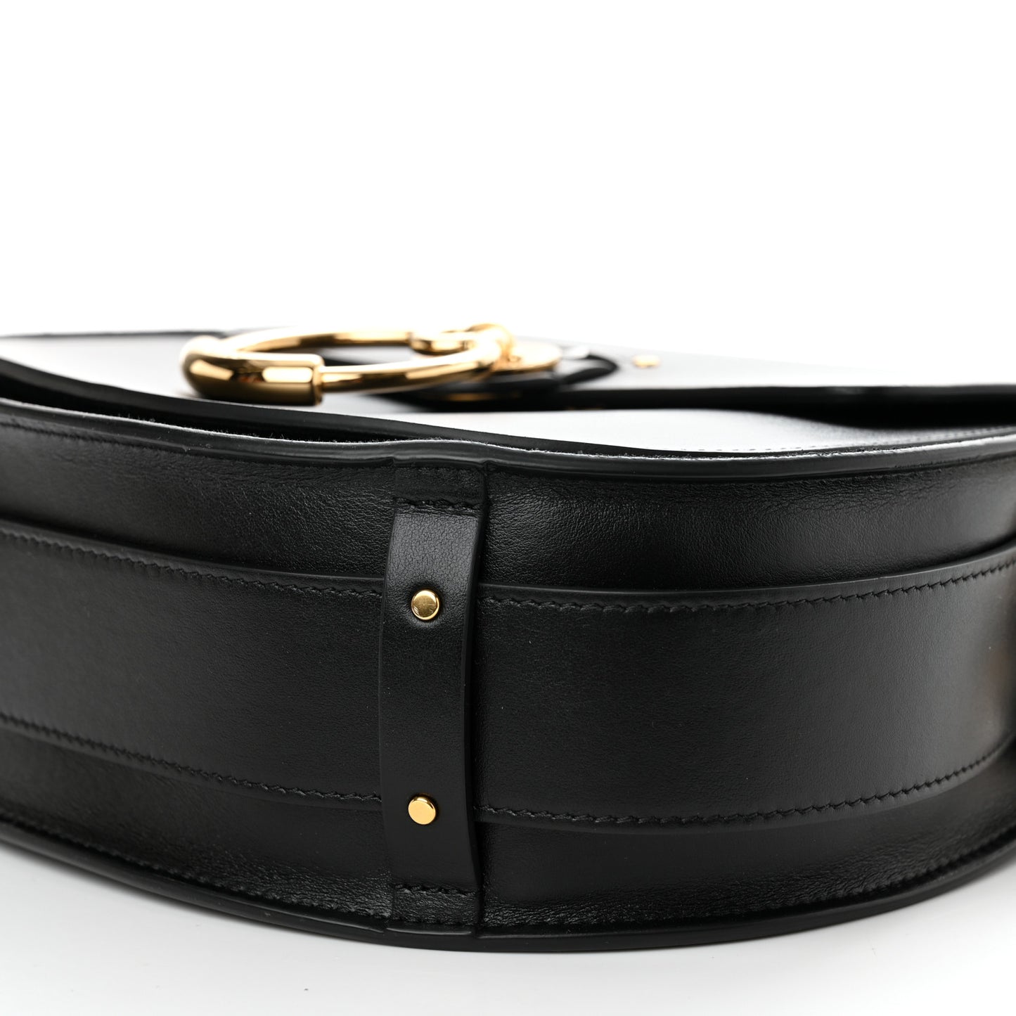 Calfskin Suede Large Tess Bag Black