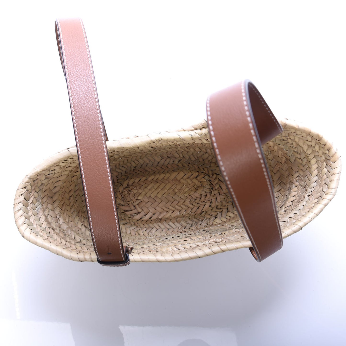 Raffia Small Basket Tote Bag Natural Tan