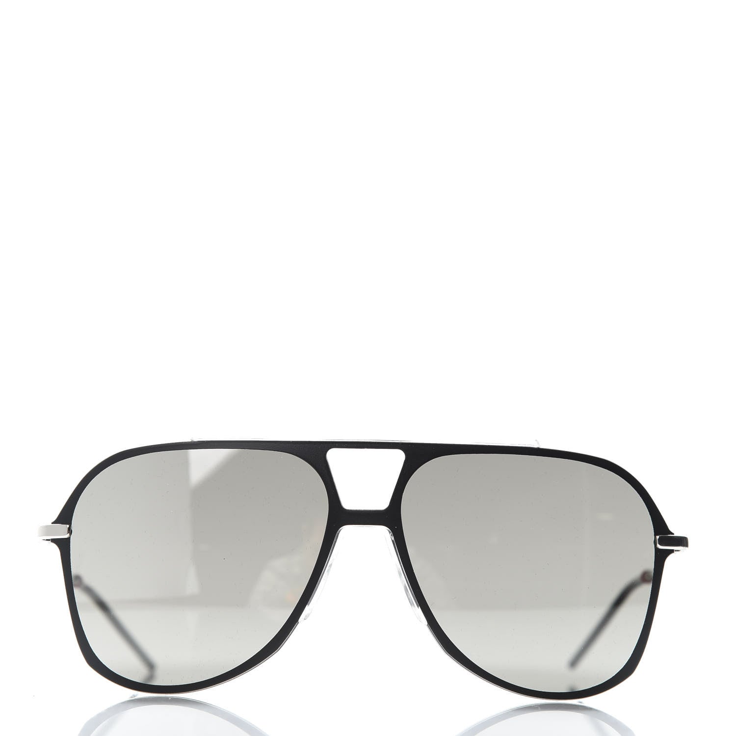 Christian Dior Homme 0224S Aviator Sunglasses Black Silver 2 of 7