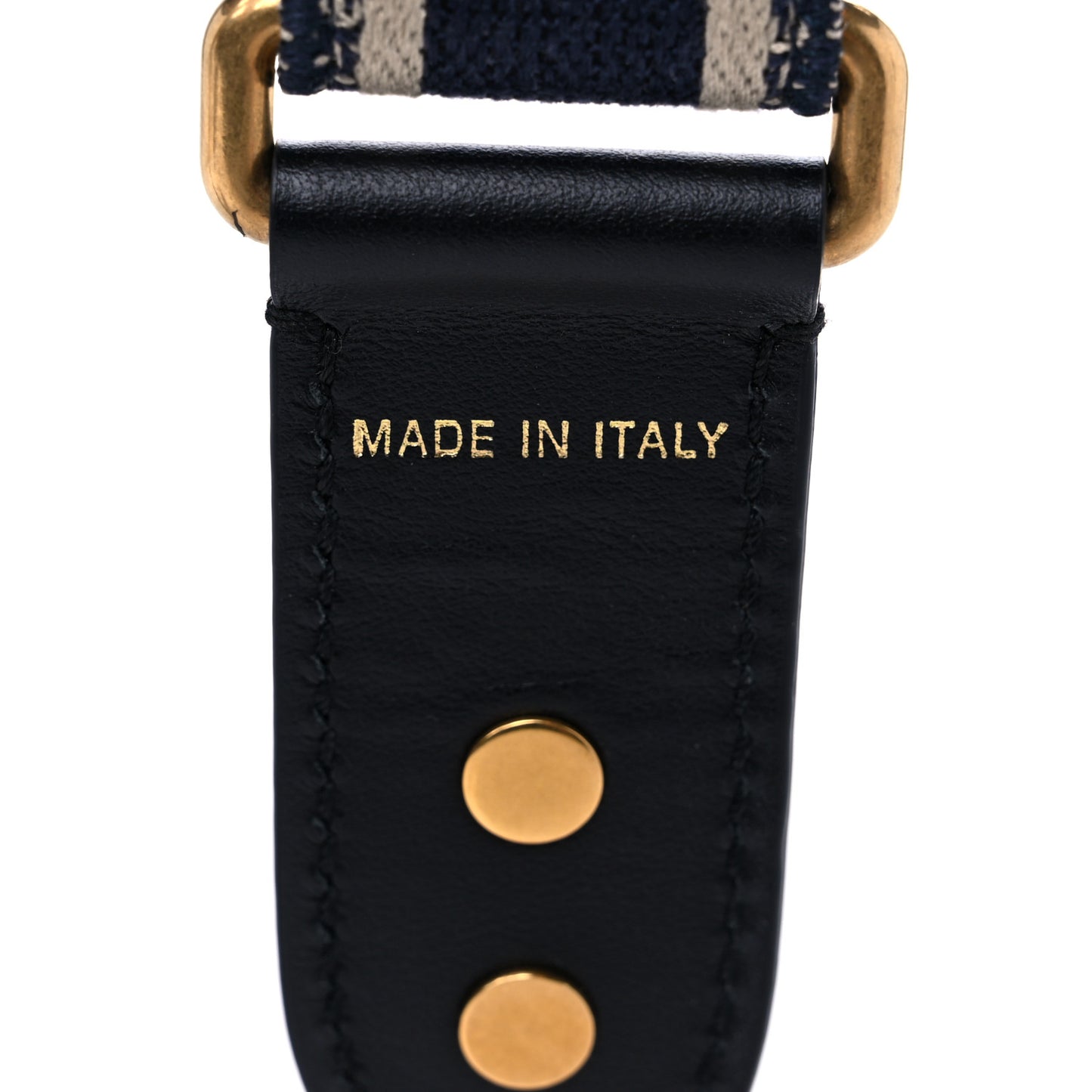 Canvas Embroidered Adjustable Shoulder Strap Black